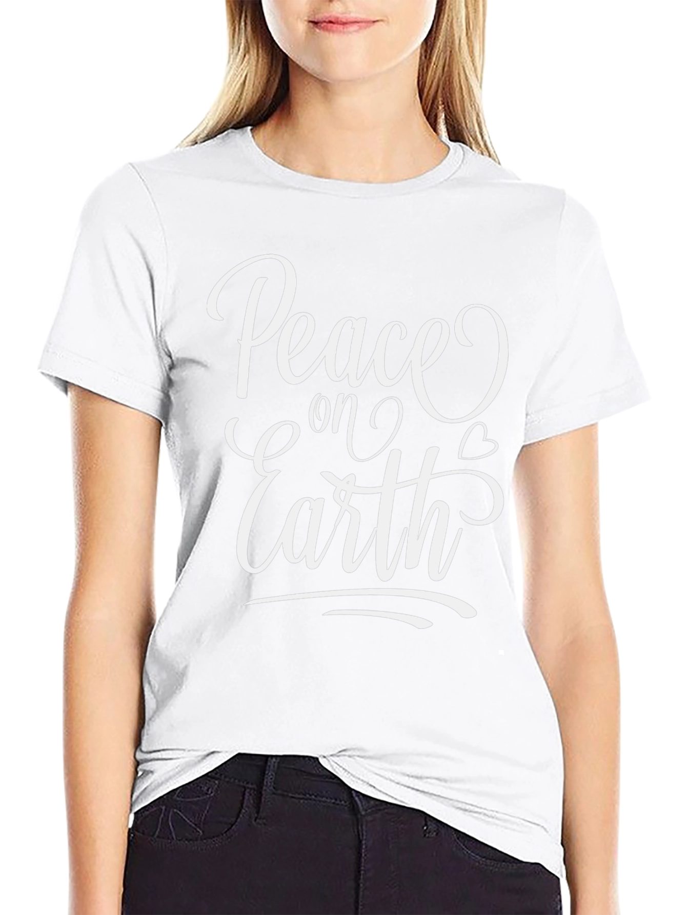 Peace On Earth Graphic Tee - Black
