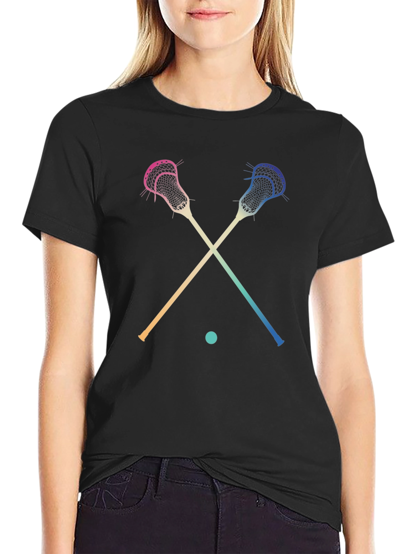 Lacrosse Sticks Graphic Tee - Sports Fan Apparel
