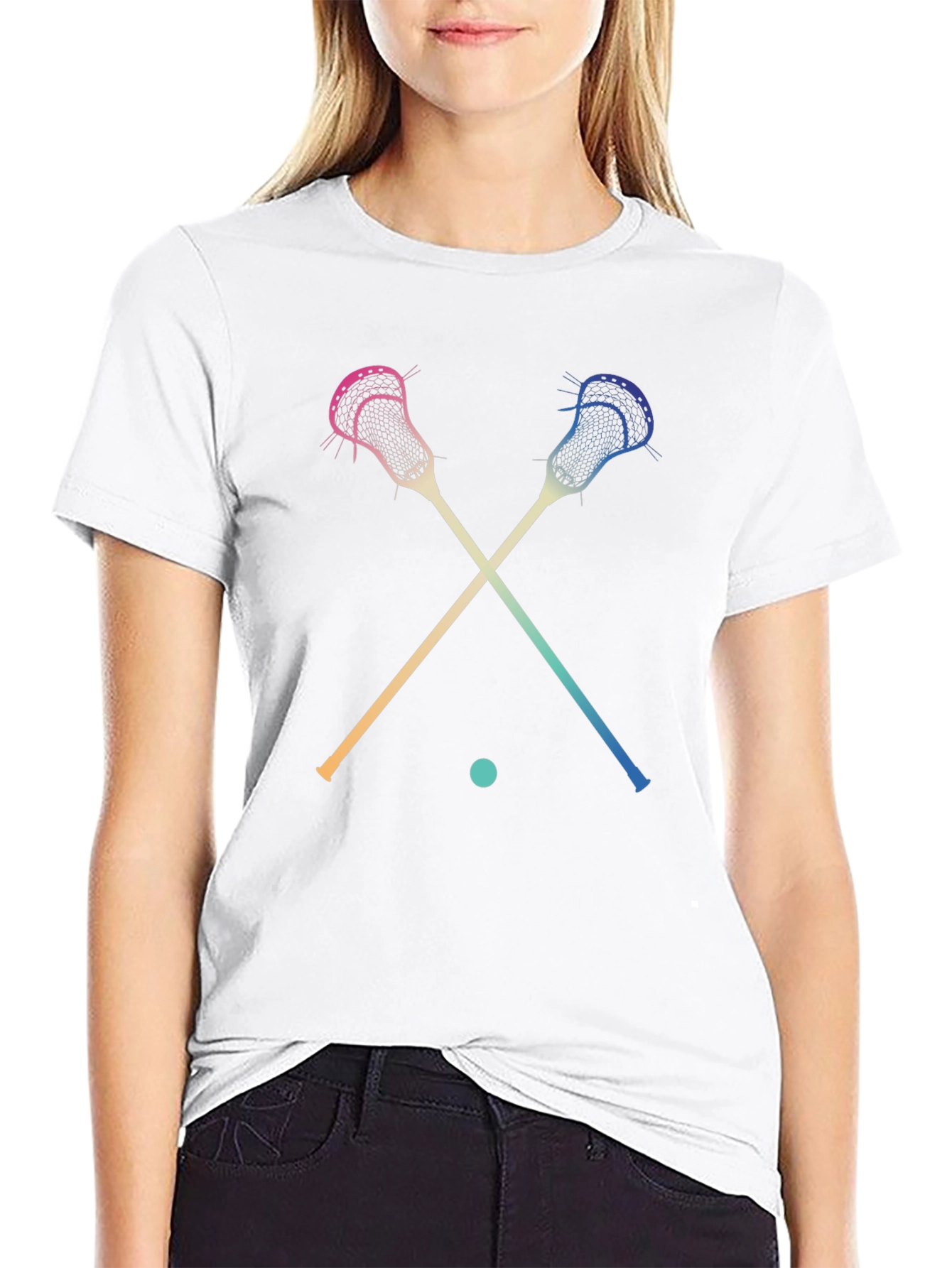 Lacrosse Sticks Graphic Tee - Sports Fan Apparel