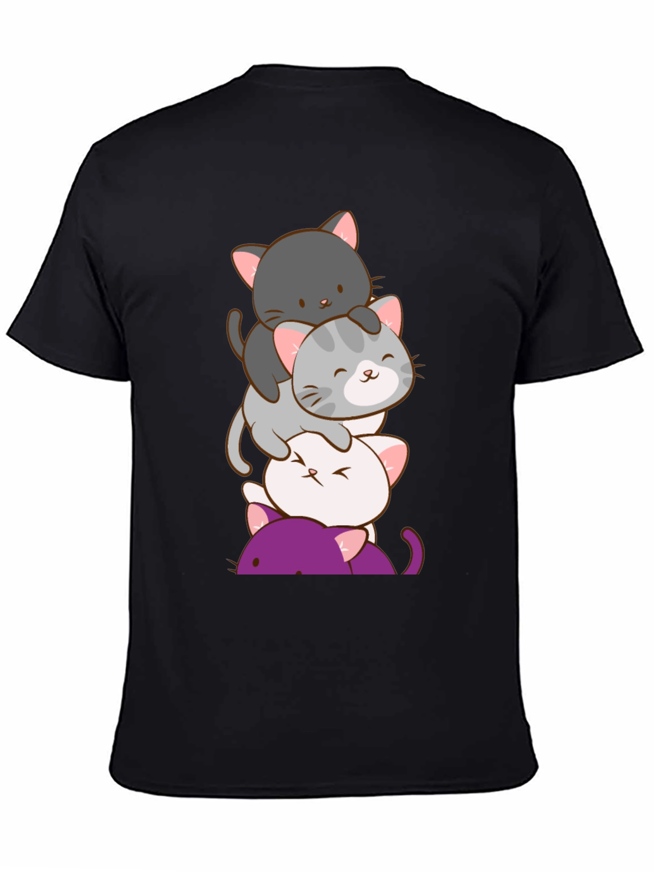 Stack of Cute Cats Graphic T-Shirt