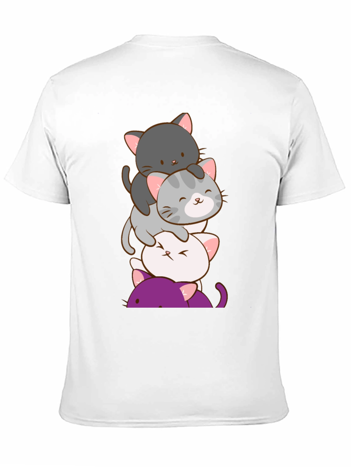 Stack of Cute Cats Graphic T-Shirt