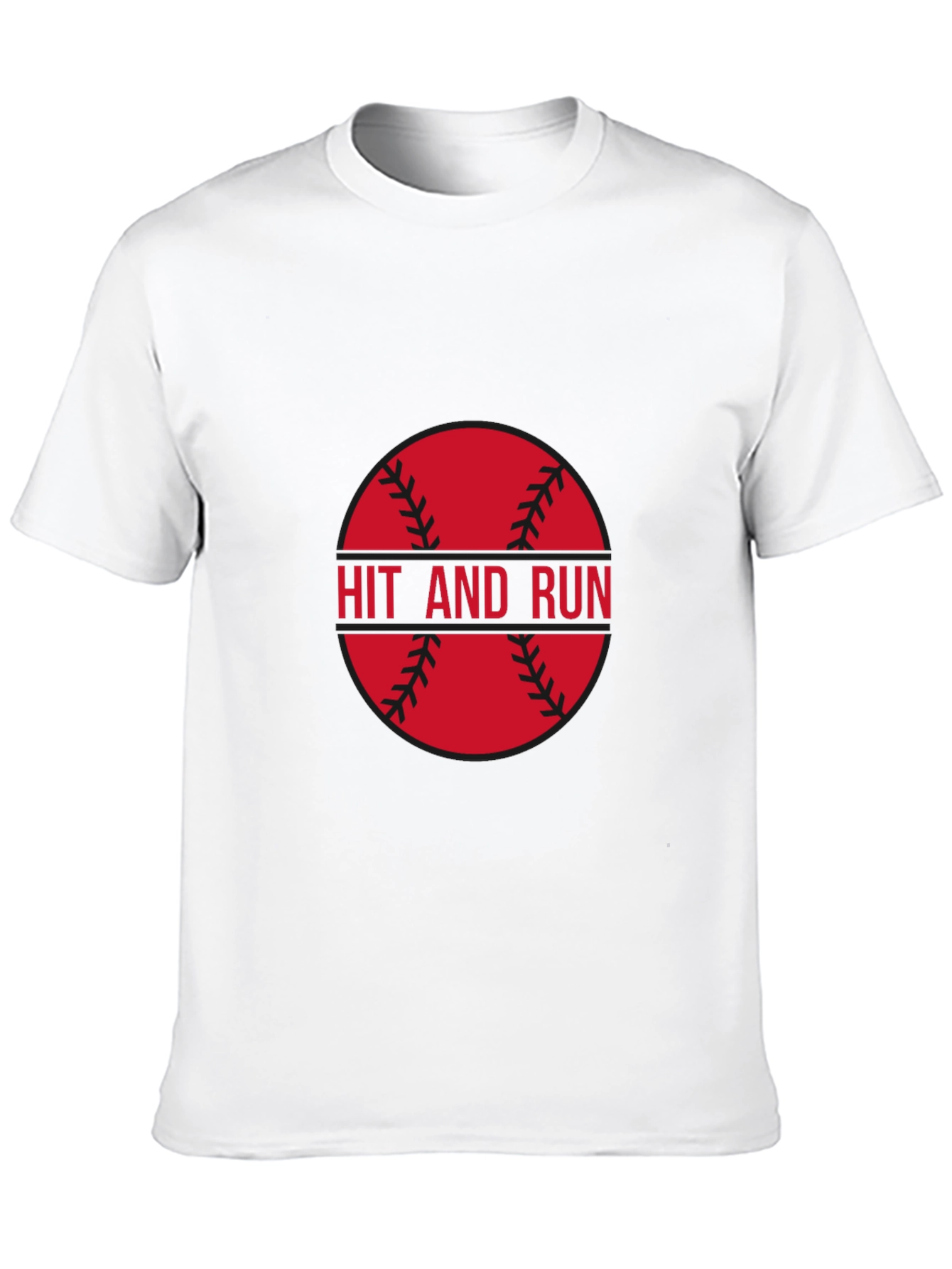Hit and Run Baseball Graphic Tee - Black