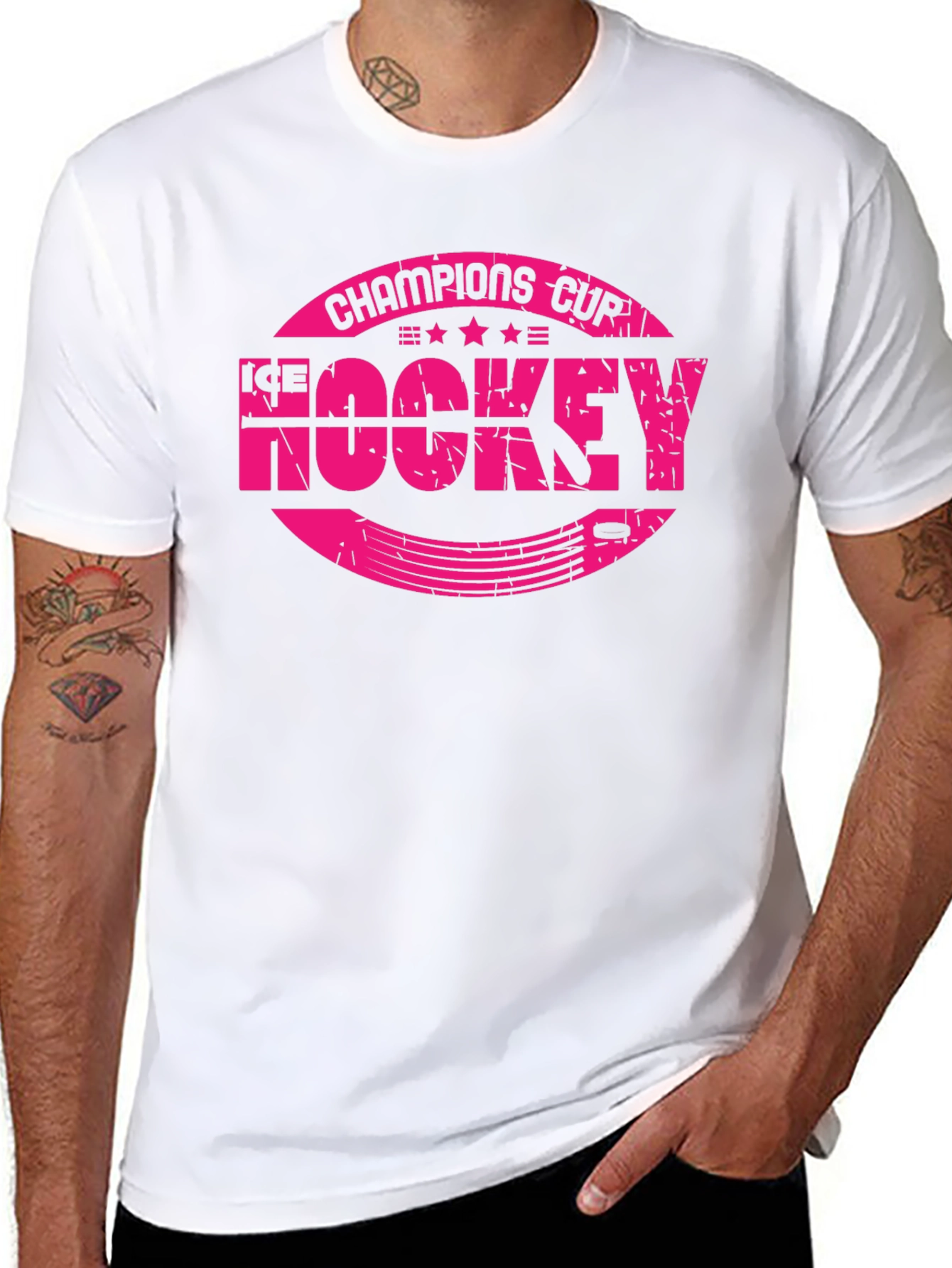 Champions Cup Ice Hockey Graphic T-Shirt