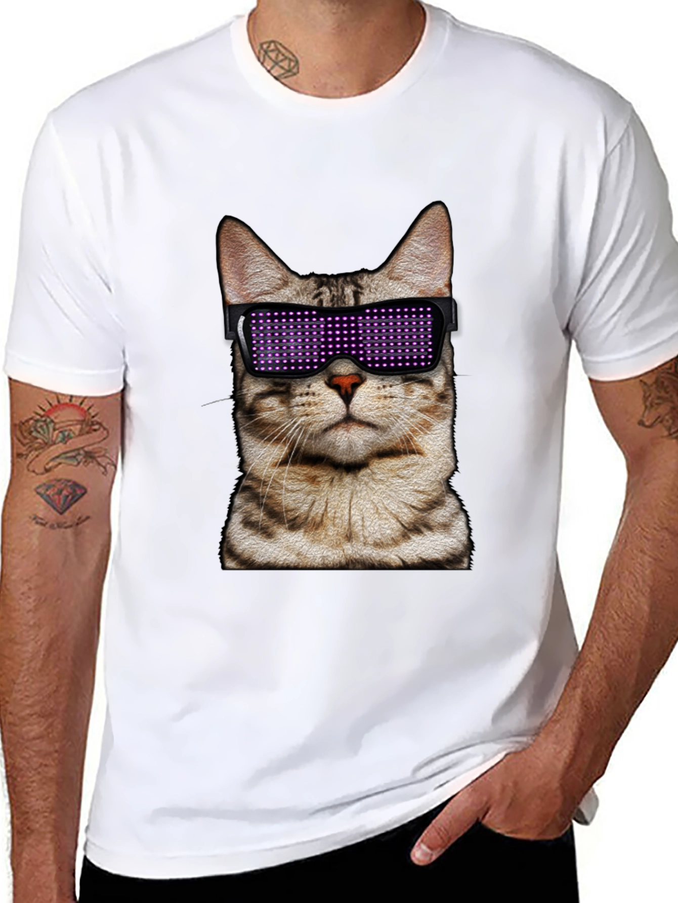 Cool Cat LED Shades T-Shirt