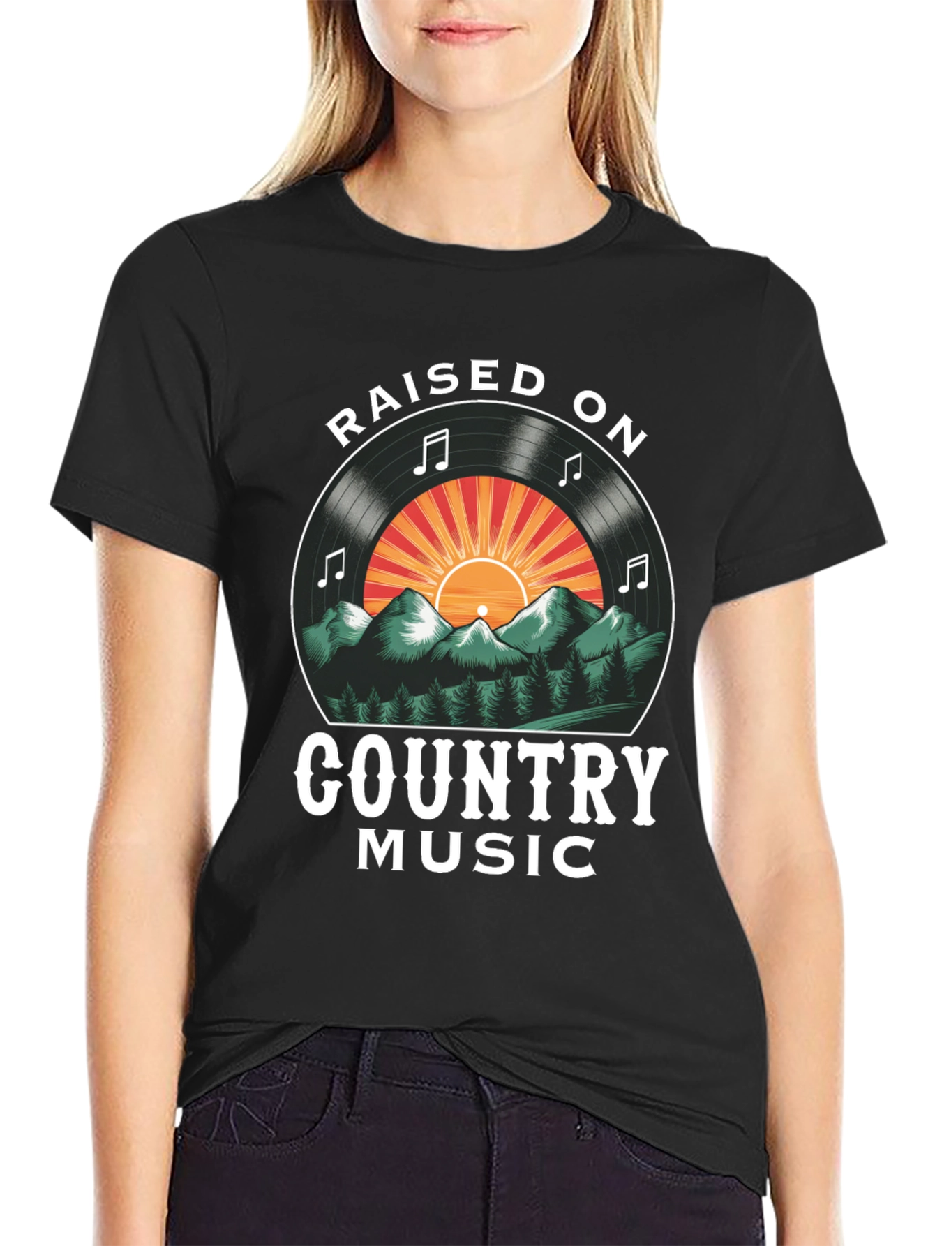 Raised on Country Music Graphic Tee