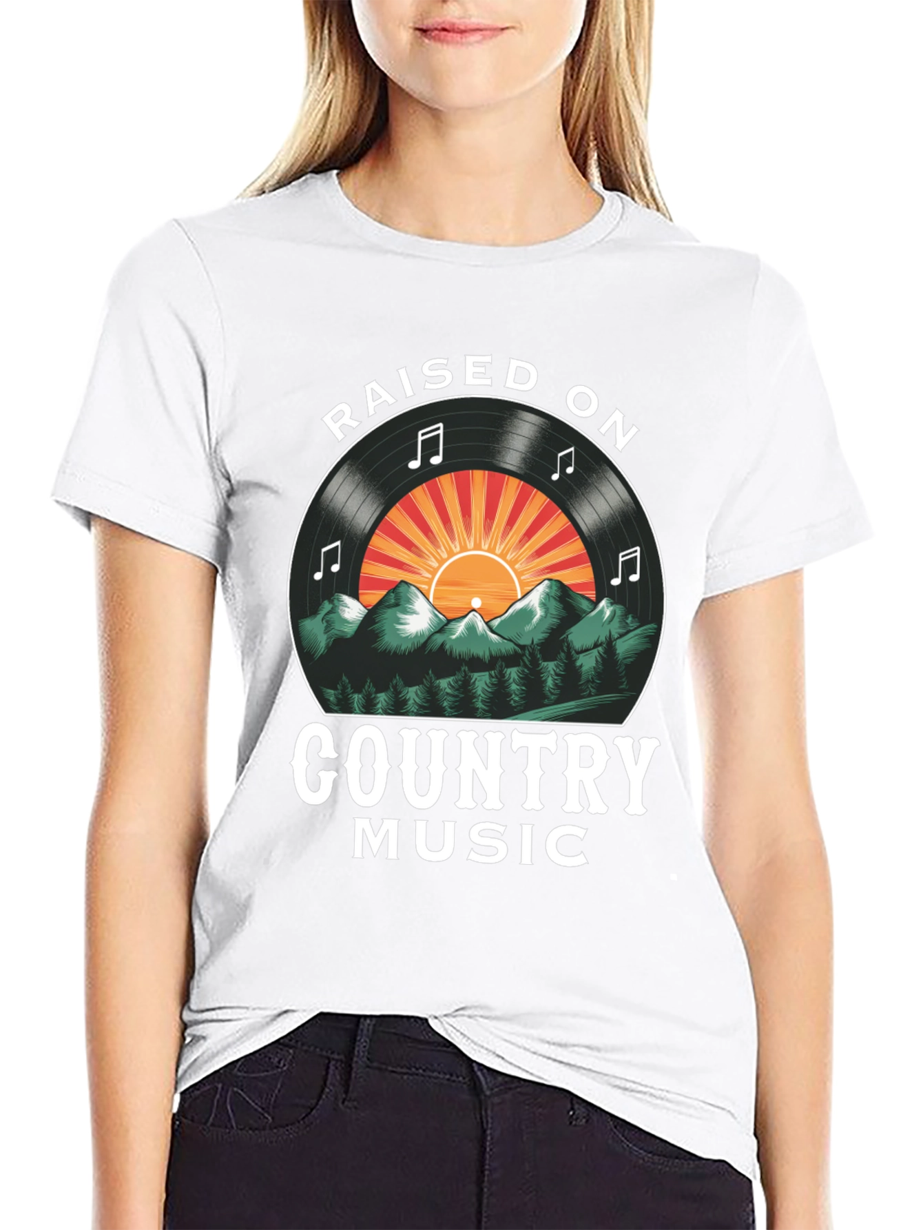 Raised on Country Music Graphic Tee
