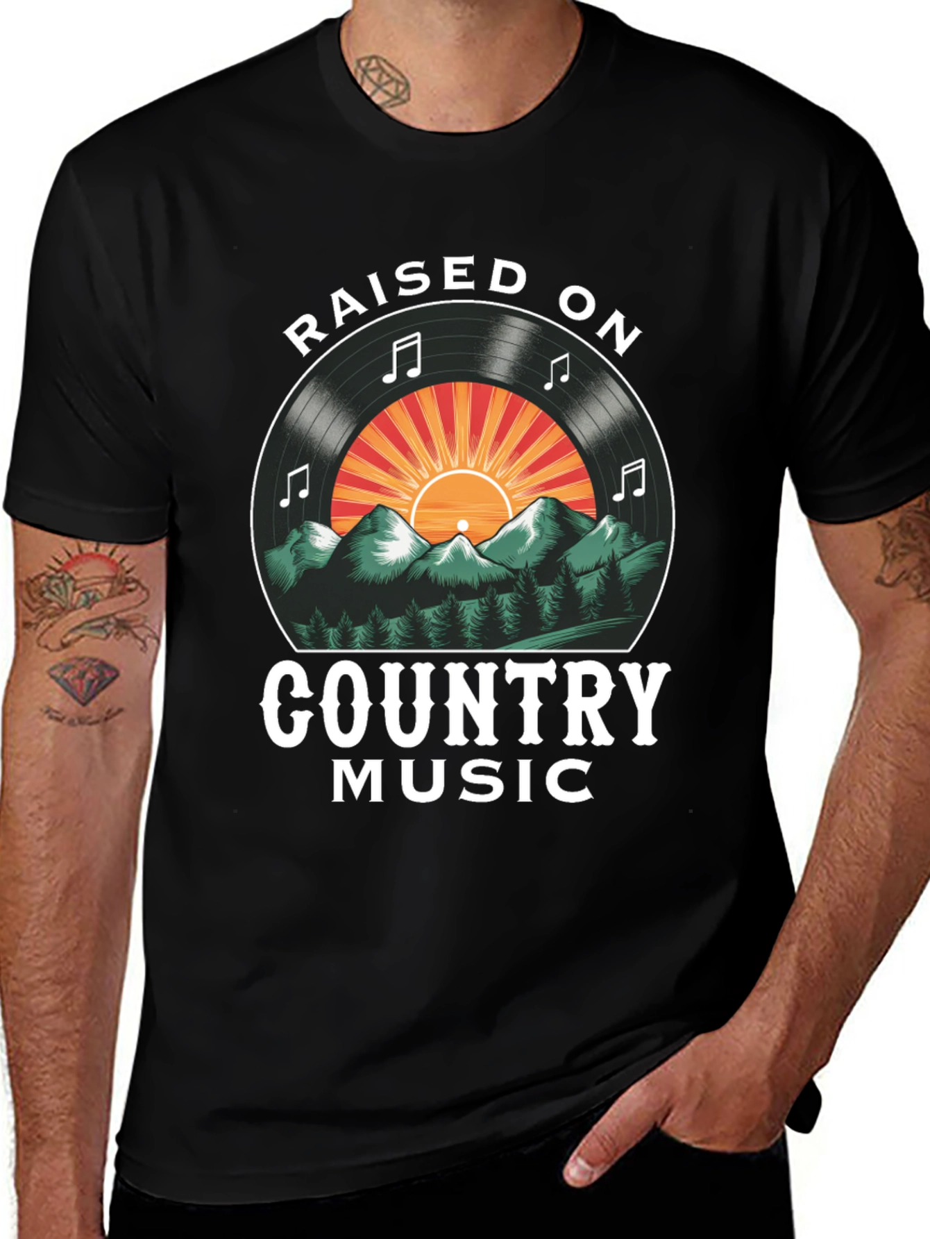 Raised on Country Music Graphic Tee