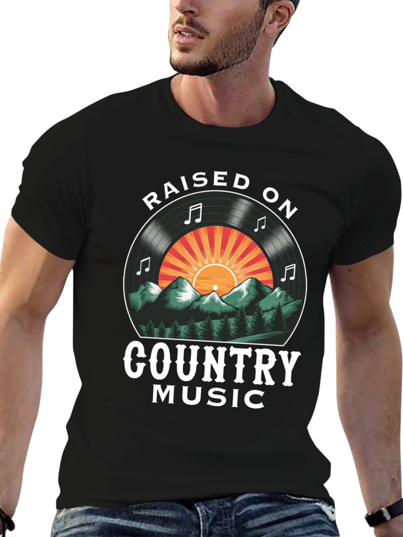 Raised on Country Music Graphic Tee