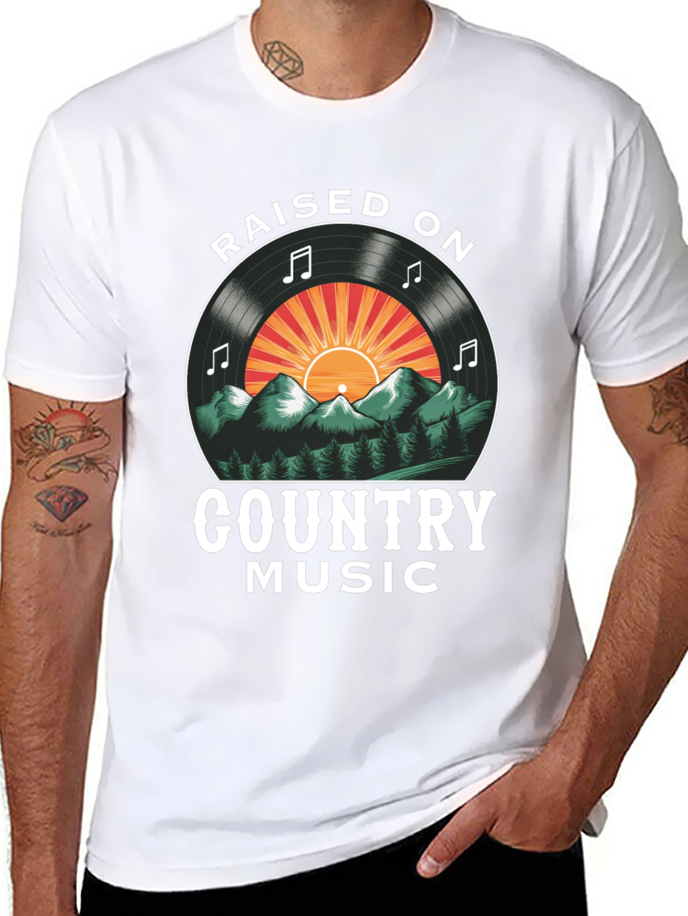 Raised on Country Music Graphic Tee
