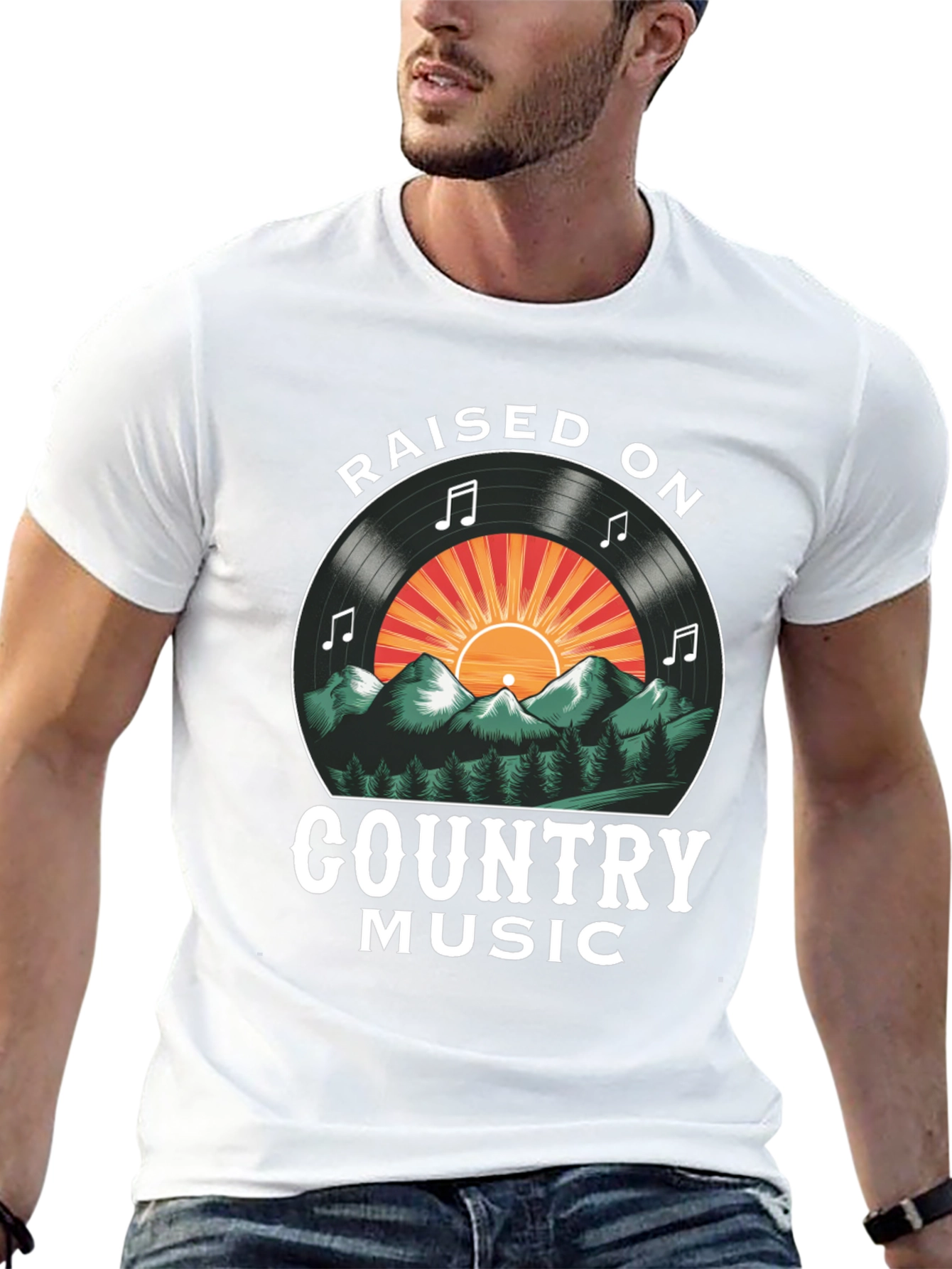 Raised on Country Music Graphic Tee