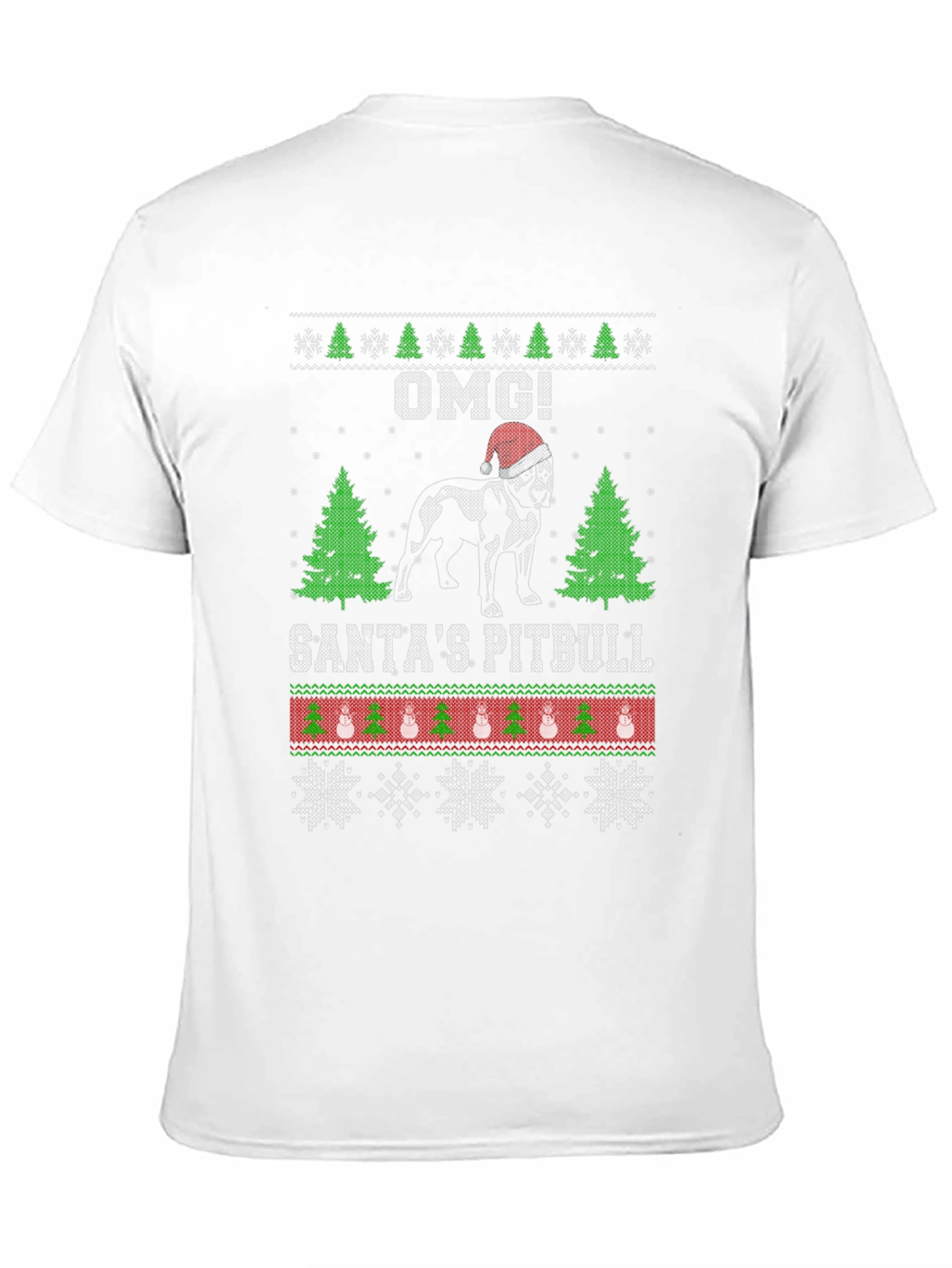 Santas Pitbull Ugly Christmas Sweater T-Shirt
