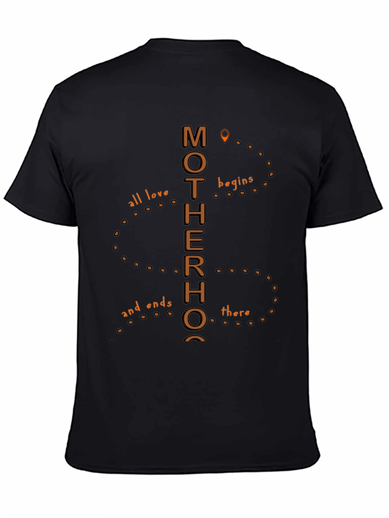 Motherhood Graphic Tee - All Love Begins There T-Shirt