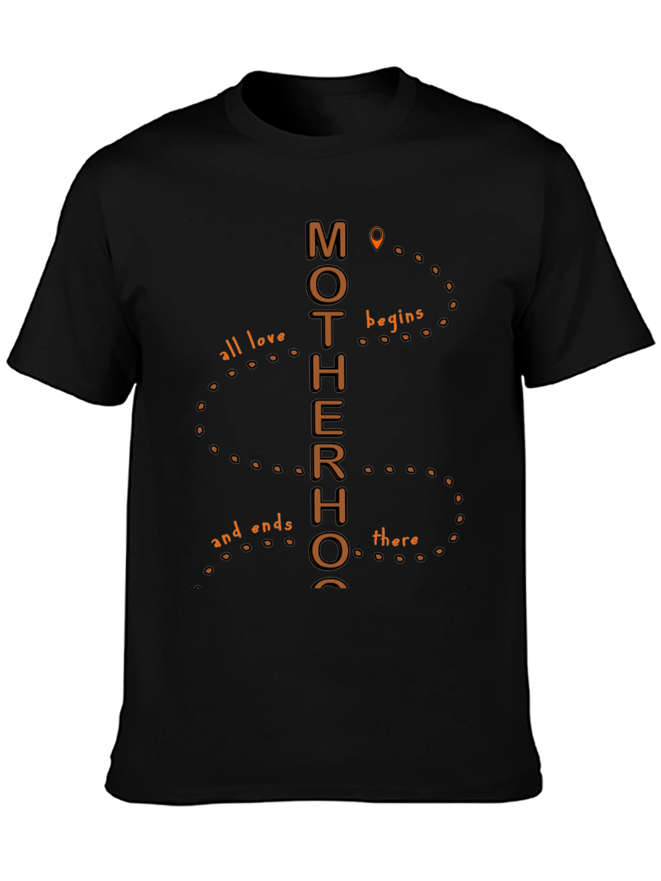 Motherhood Graphic Tee - All Love Begins There T-Shirt