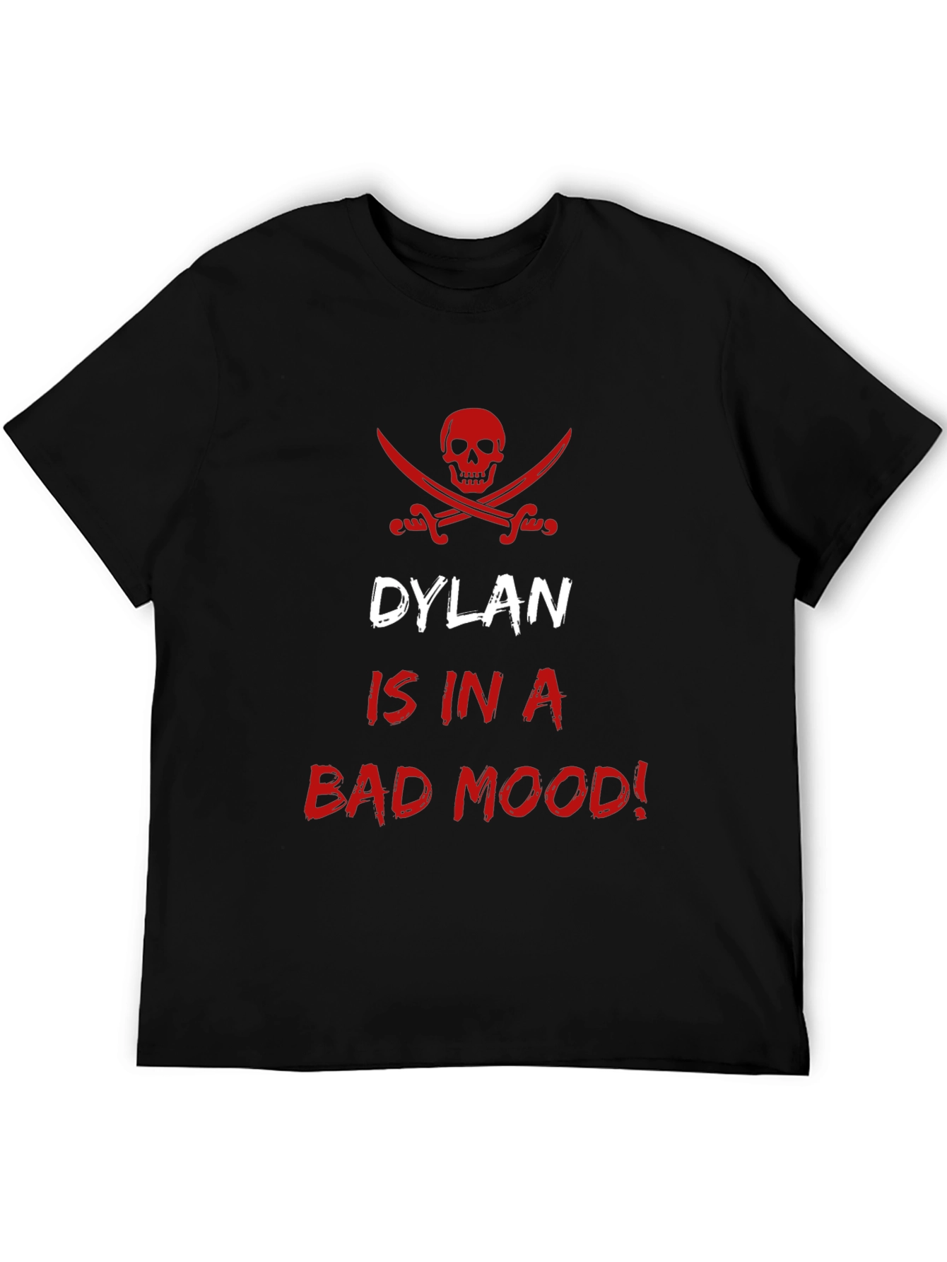 Dylan is in a Bad Mood Mens Black T-Shirt