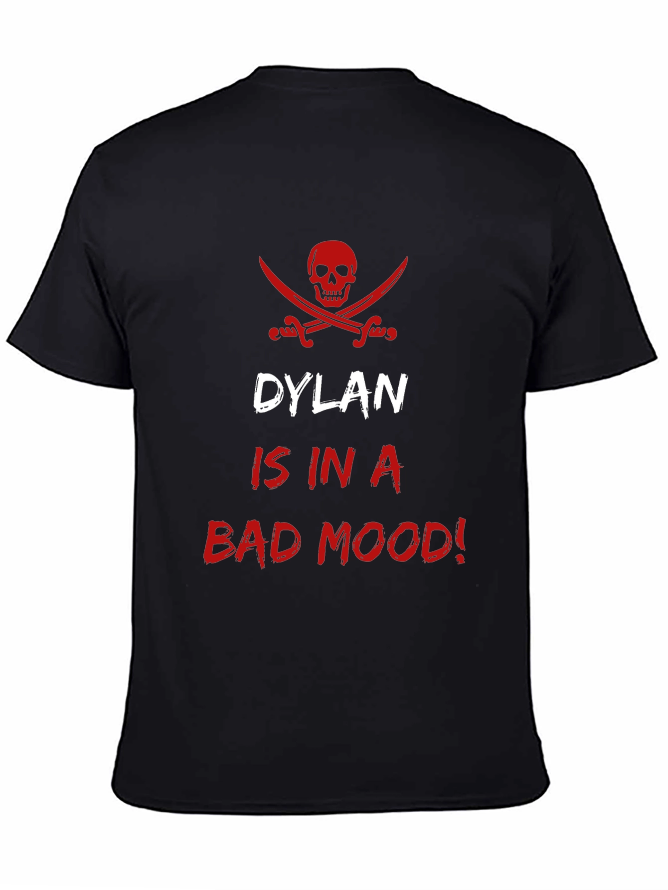 Dylan is in a Bad Mood Mens Black T-Shirt