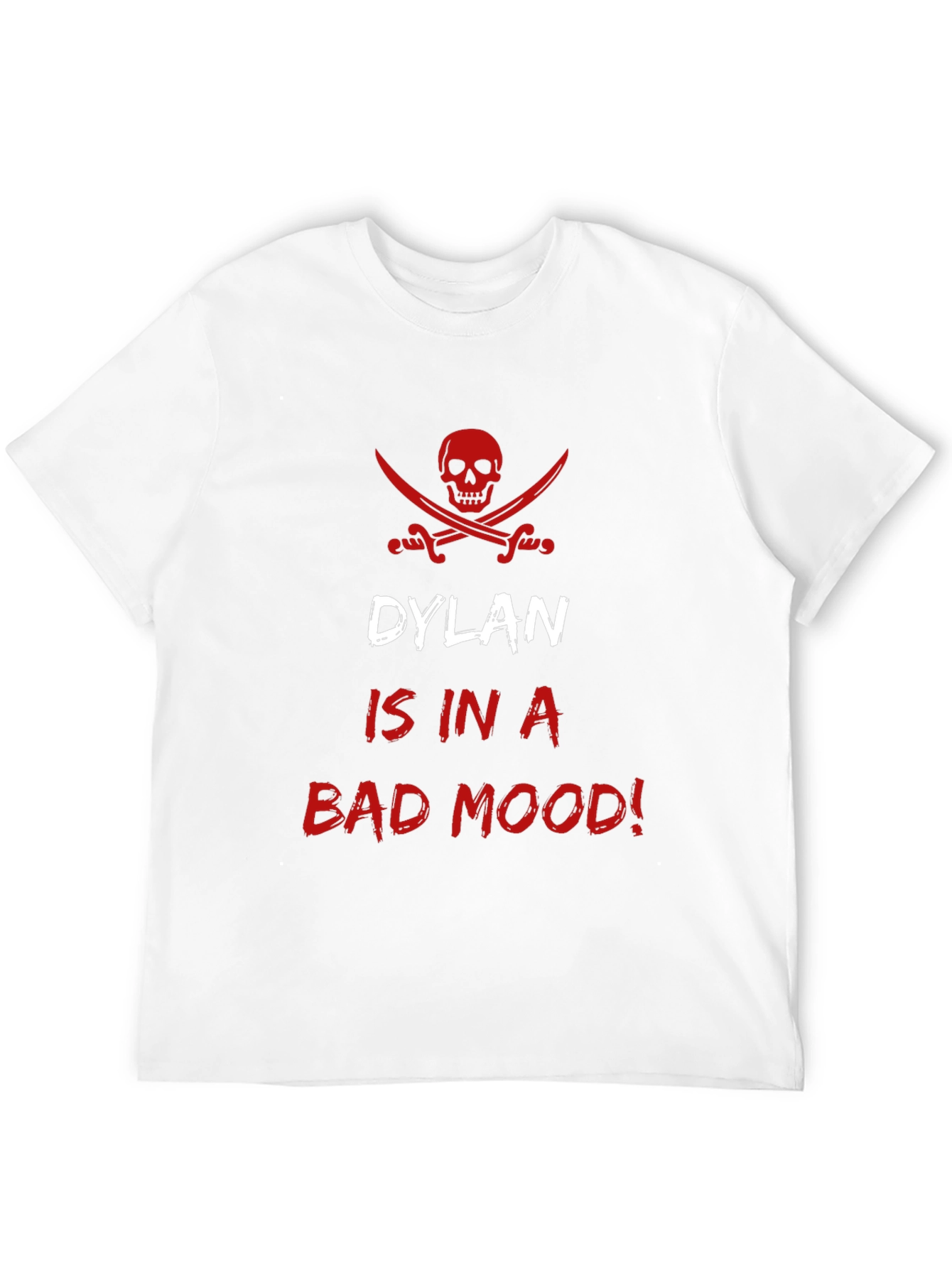Dylan is in a Bad Mood Mens Black T-Shirt