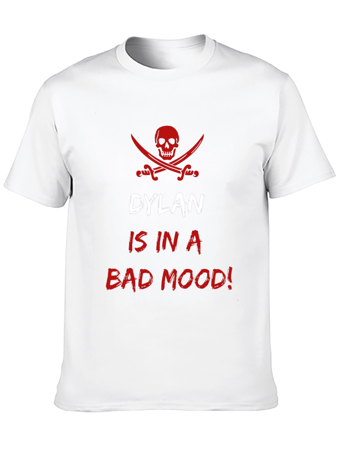 Dylan is in a Bad Mood Mens Black T-Shirt