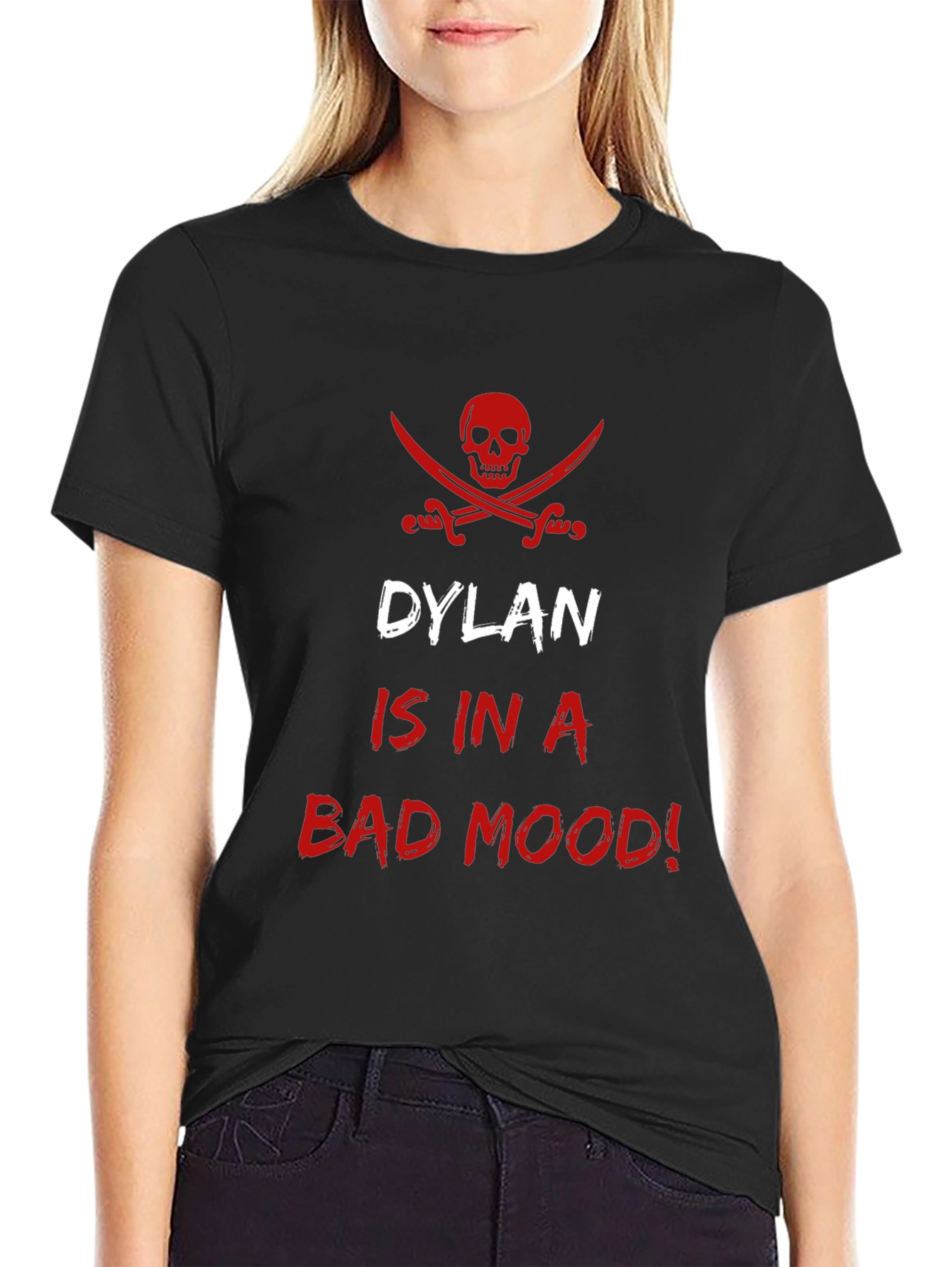 Dylan is in a Bad Mood Mens Black T-Shirt