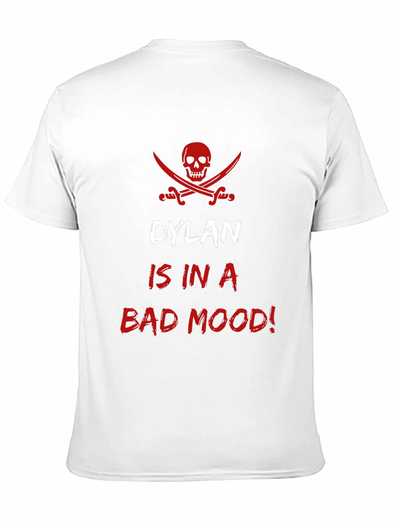 Dylan is in a Bad Mood Mens Black T-Shirt