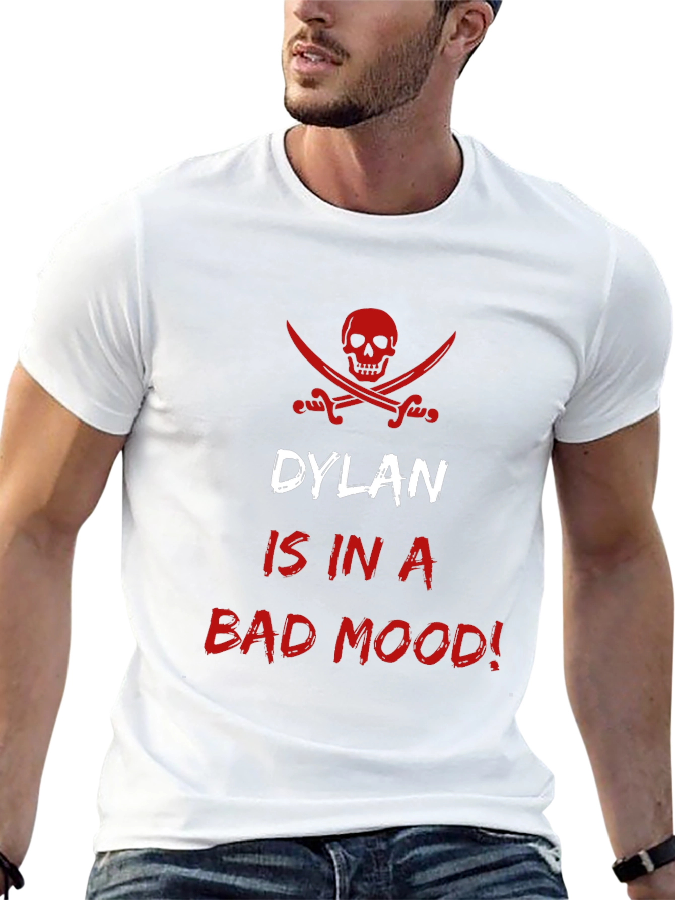 Dylan is in a Bad Mood Mens Black T-Shirt