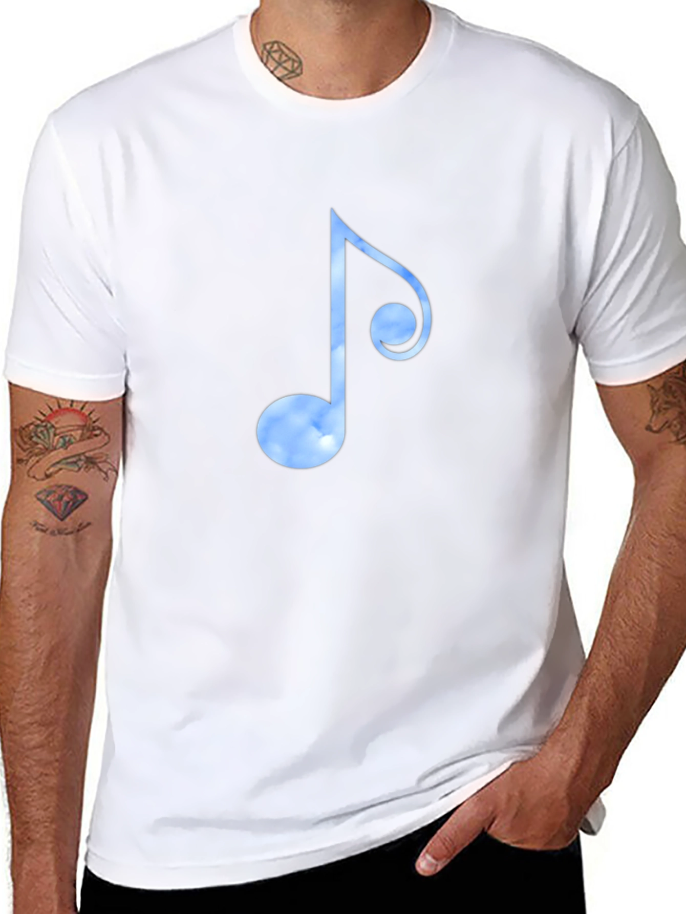 Sky Note Graphic Black T-Shirt