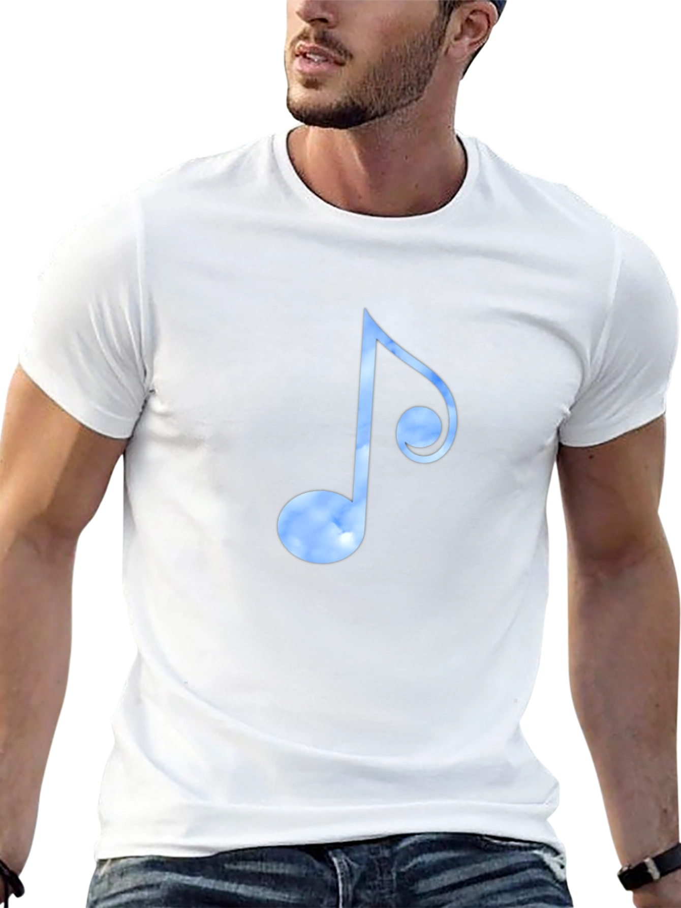 Sky Note Graphic Black T-Shirt