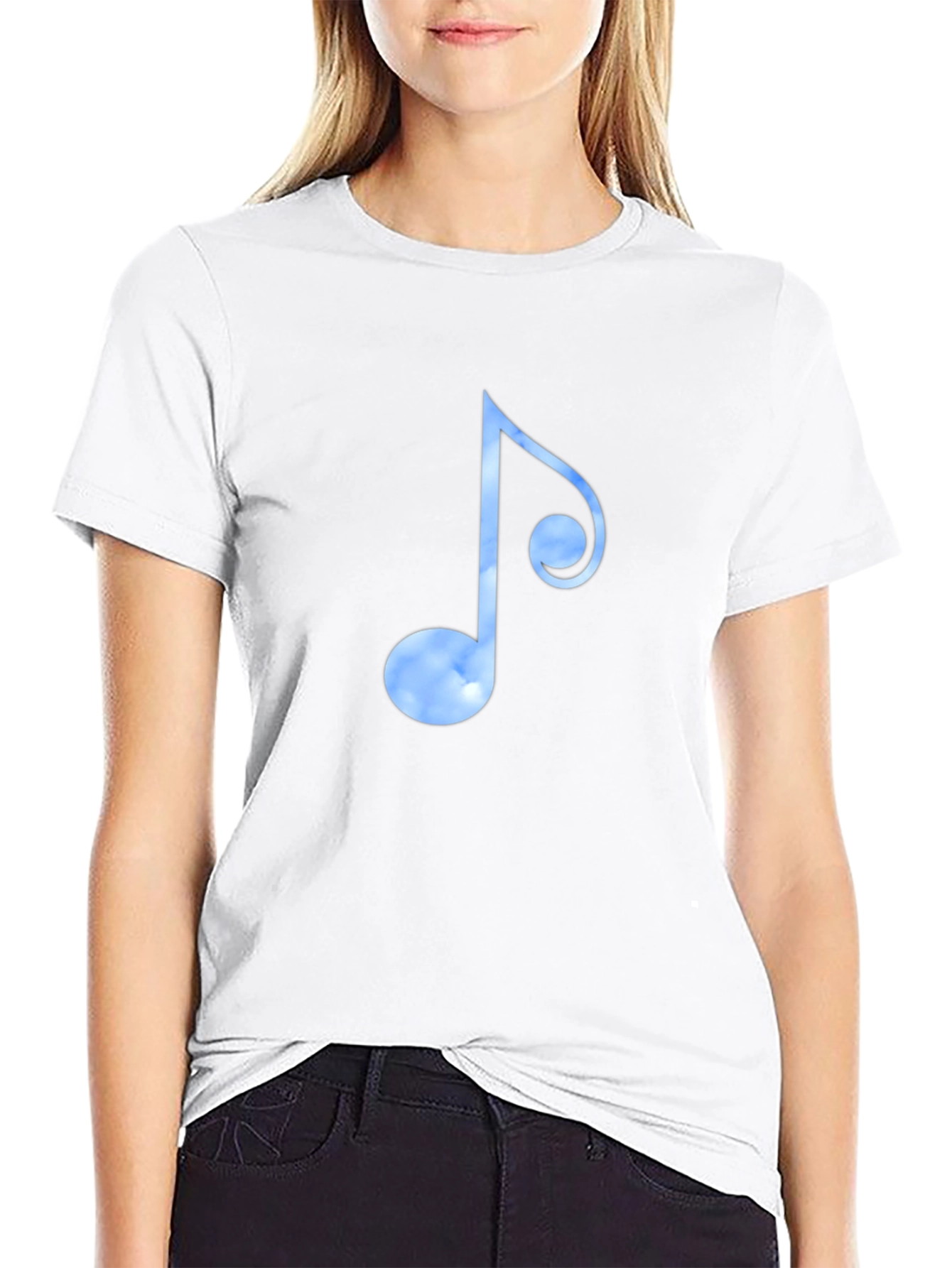 Sky Note Graphic Black T-Shirt