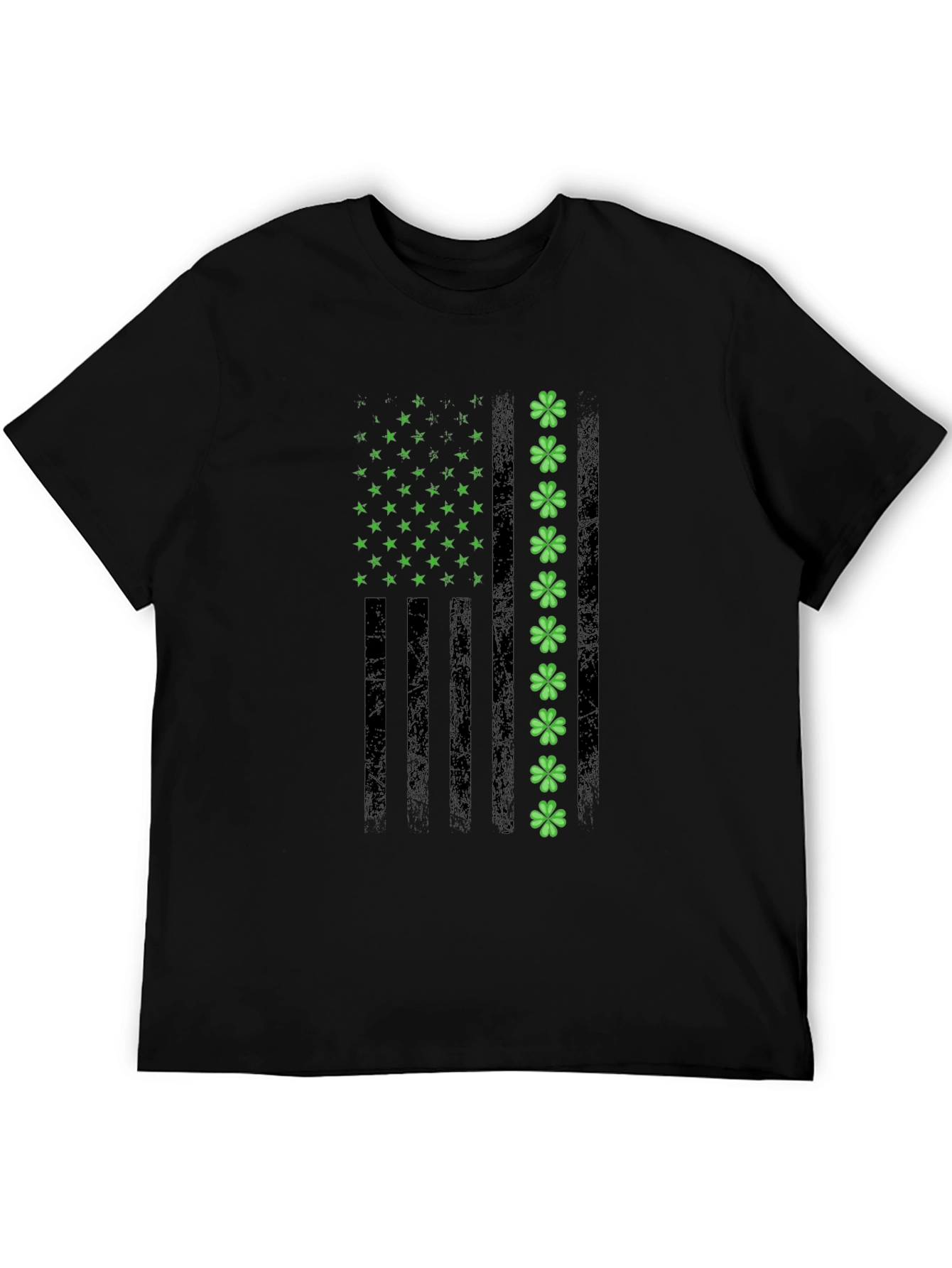 St. Patricks Day American Flag Shamrock T-Shirt