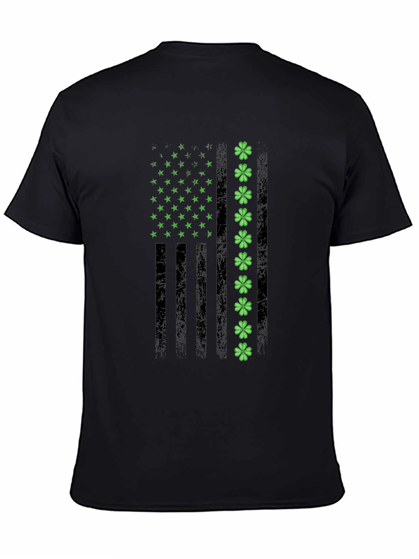 St. Patricks Day American Flag Shamrock T-Shirt