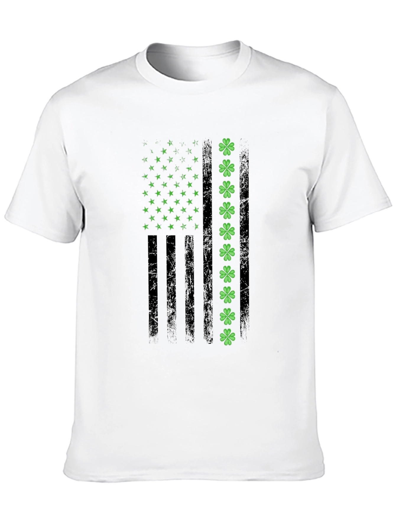 St. Patricks Day American Flag Shamrock T-Shirt