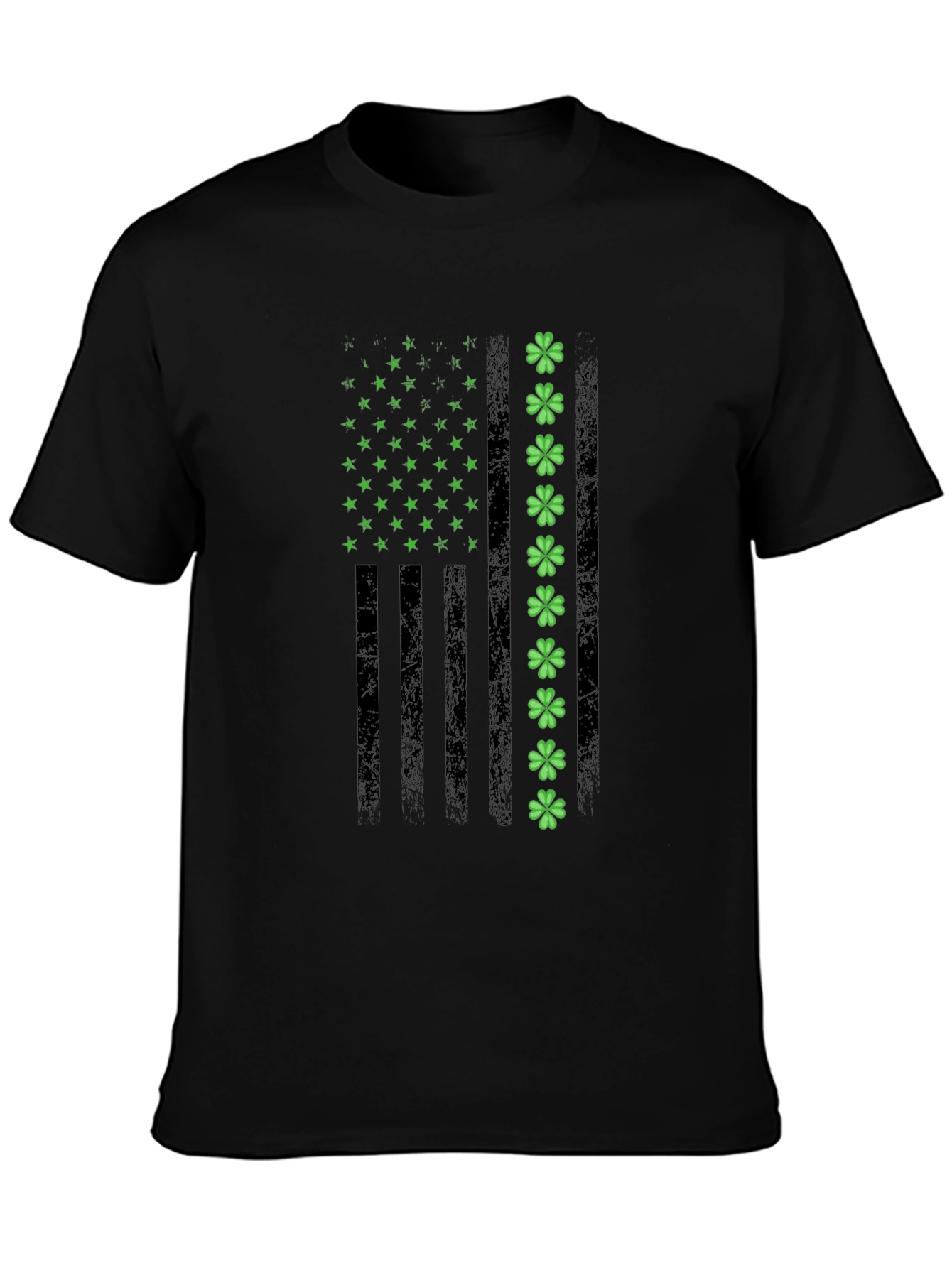 St. Patricks Day American Flag Shamrock T-Shirt