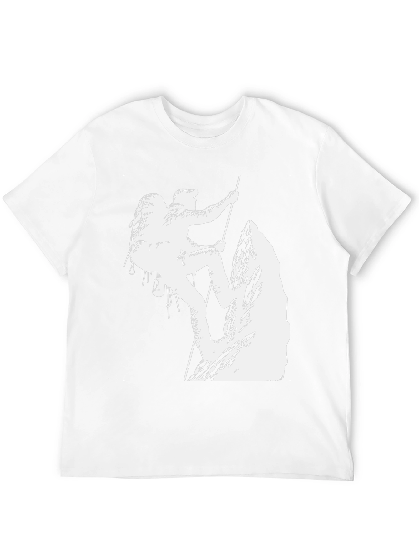 Climbing Graphic T-Shirt - Black Cotton Tee