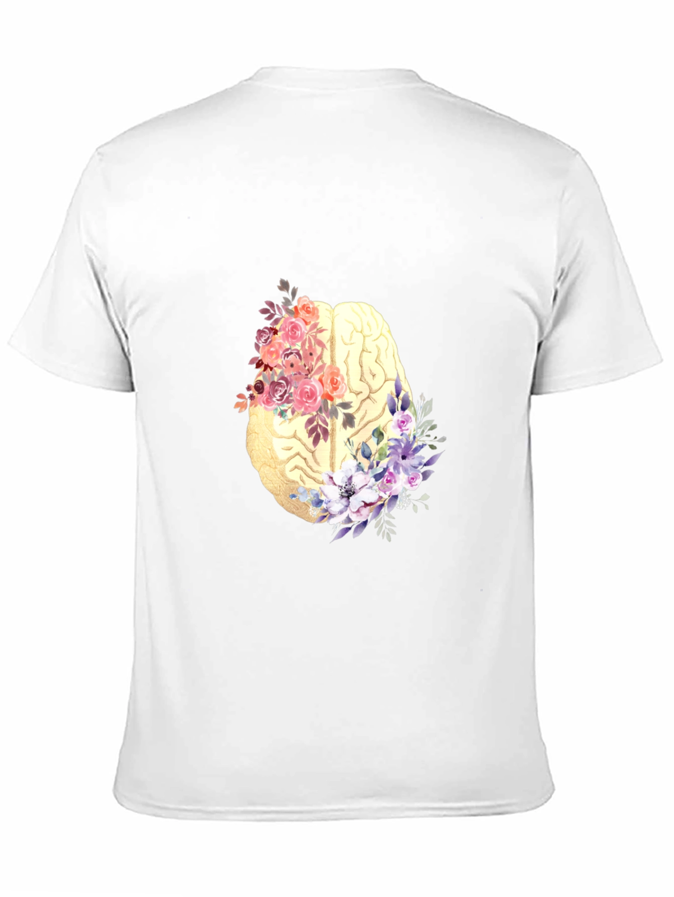 Floral Brain Graphic Tee - Black