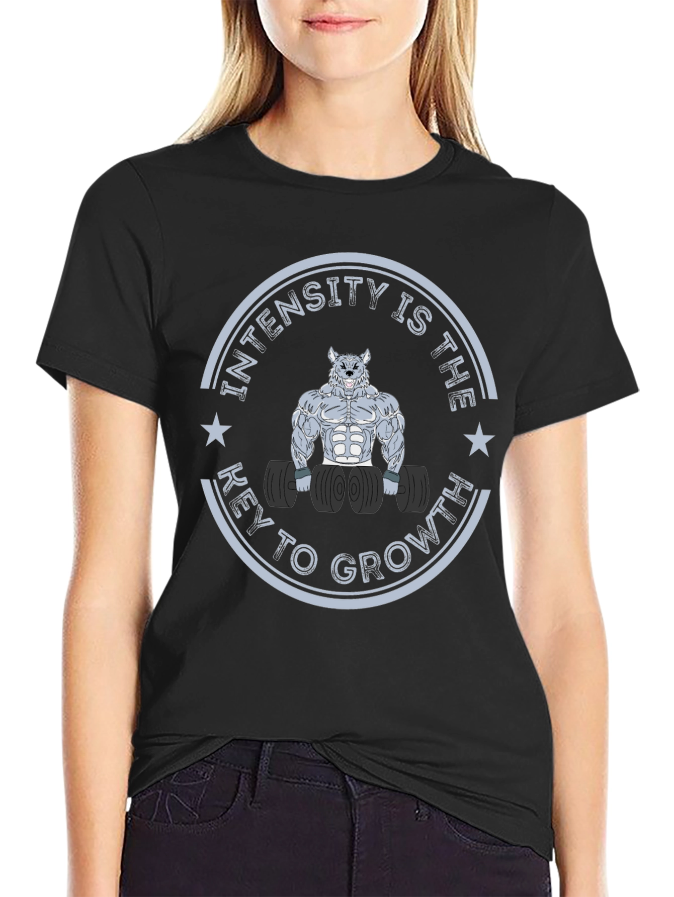 Intensity Wolf Graphic T-Shirt for Fitness Enthusiasts