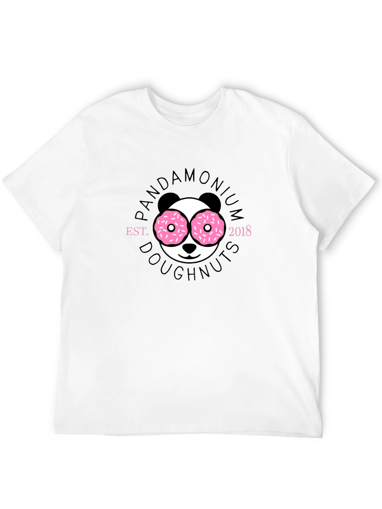 Pandamonium Doughnuts Black T-Shirt
