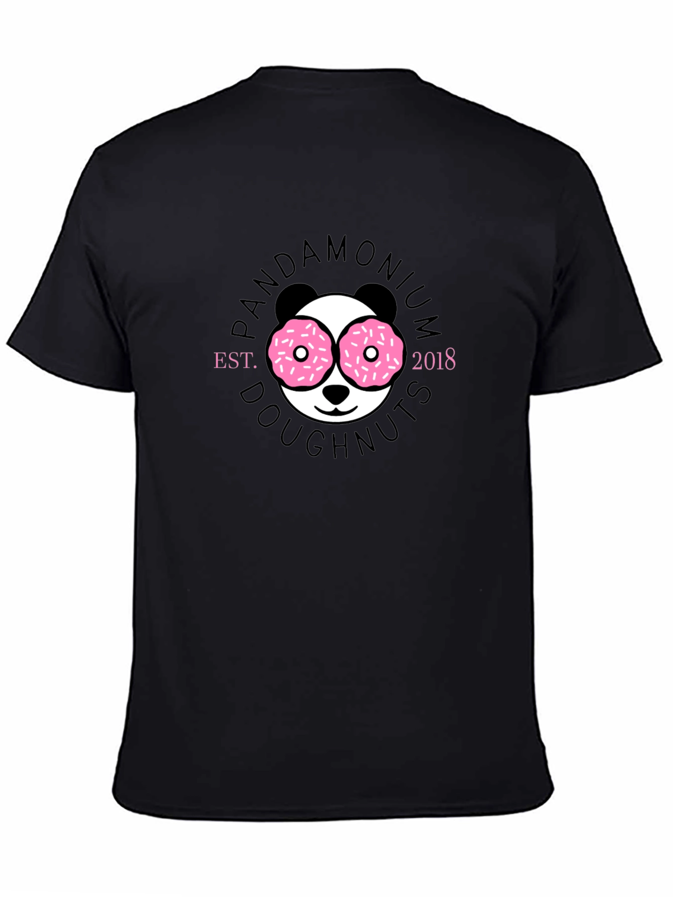 Pandamonium Doughnuts Black T-Shirt