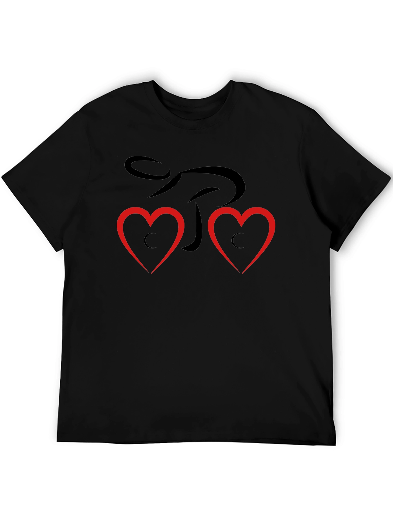Heart Love Graphic T-Shirt - Black