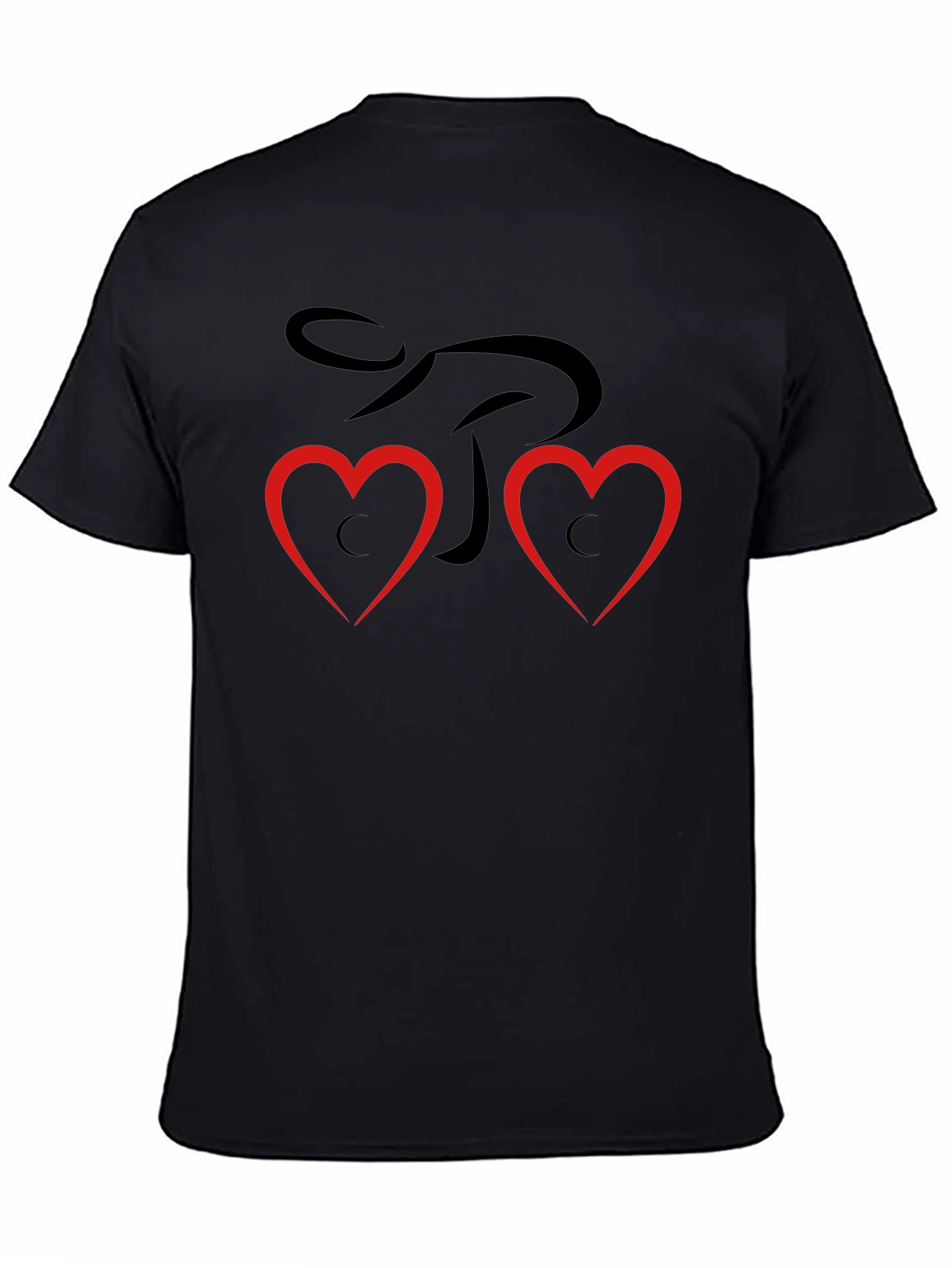 Heart Love Graphic T-Shirt - Black