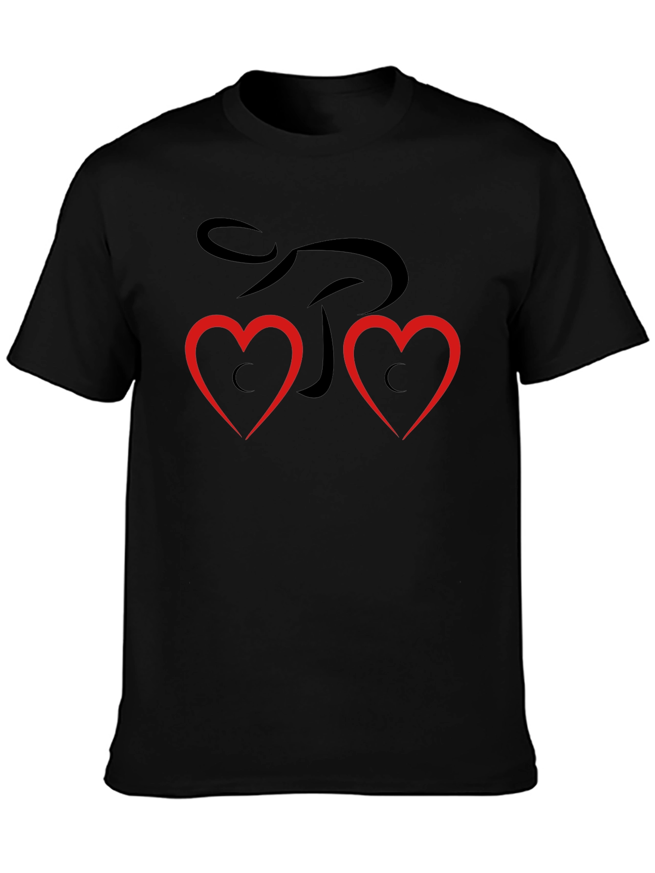 Heart Love Graphic T-Shirt - Black