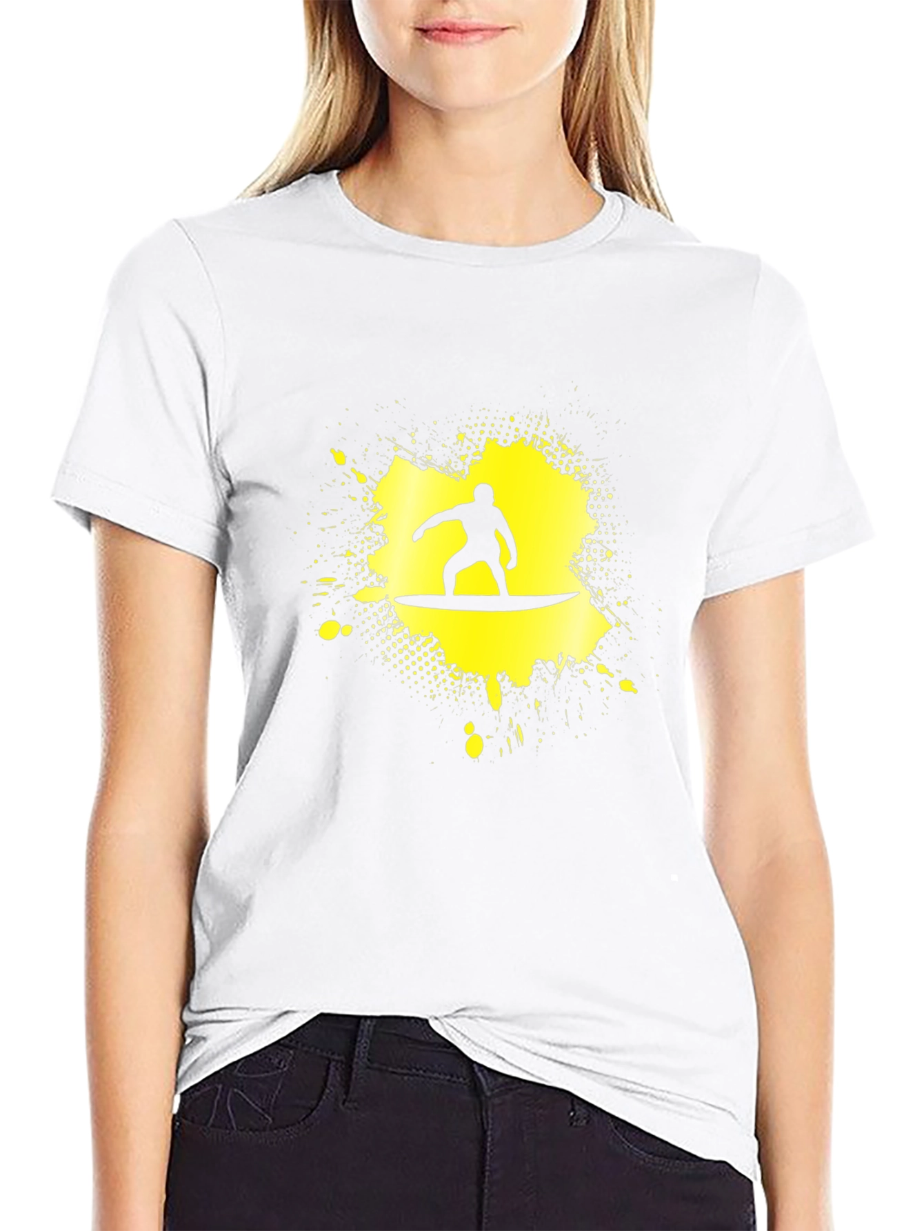 Surfer Graphic Black T-Shirt