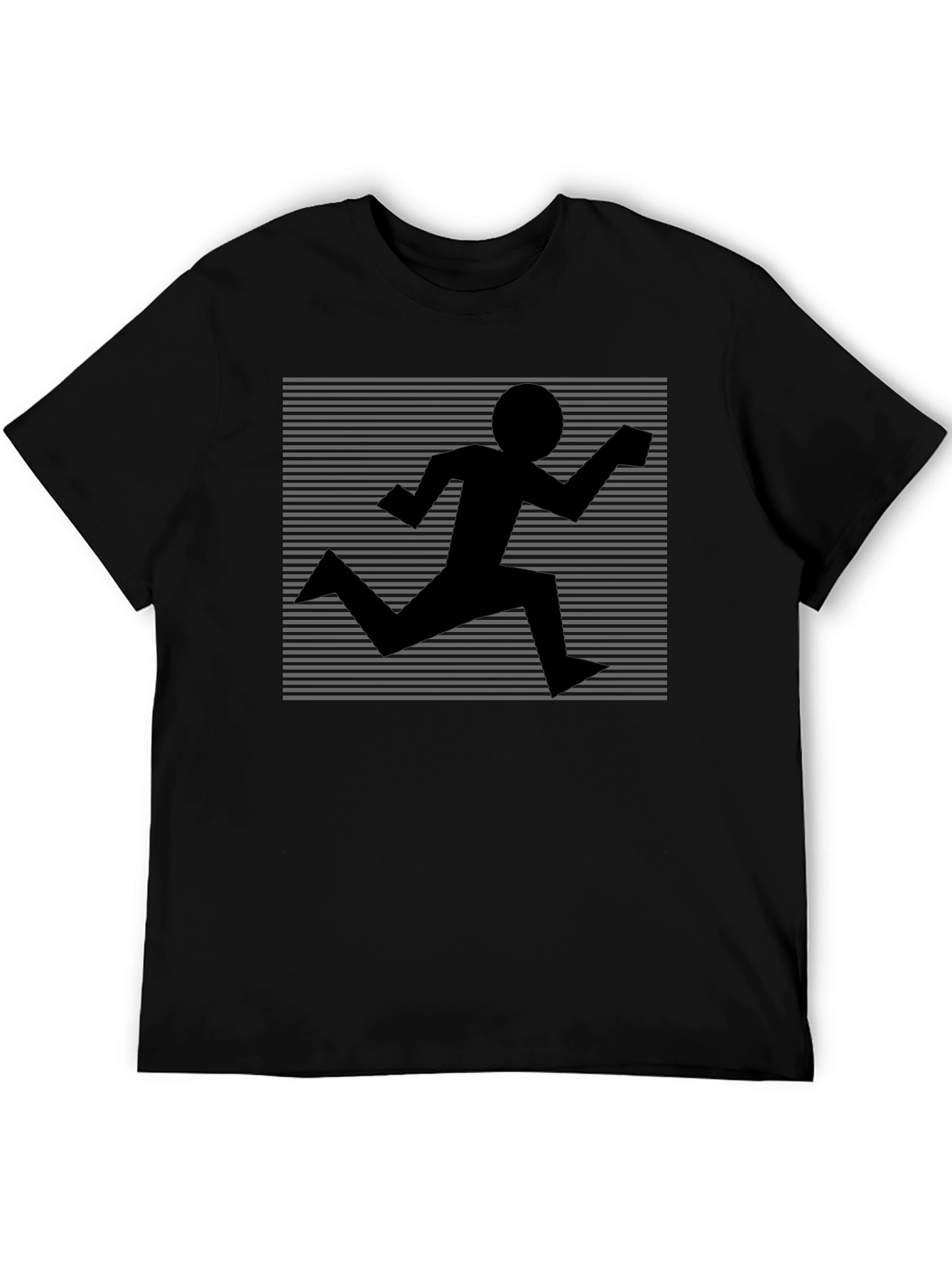 Retro Runner Graphic Tee - Black Crew Neck