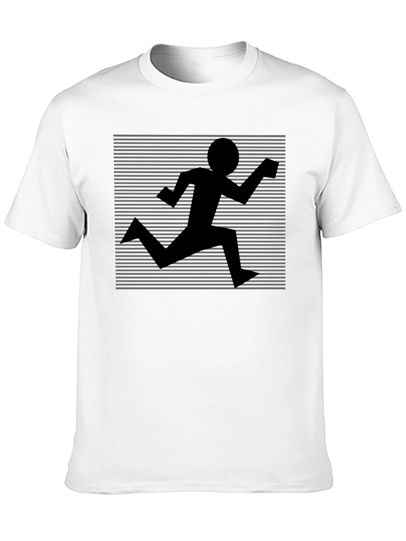 Retro Runner Graphic Tee - Black Crew Neck