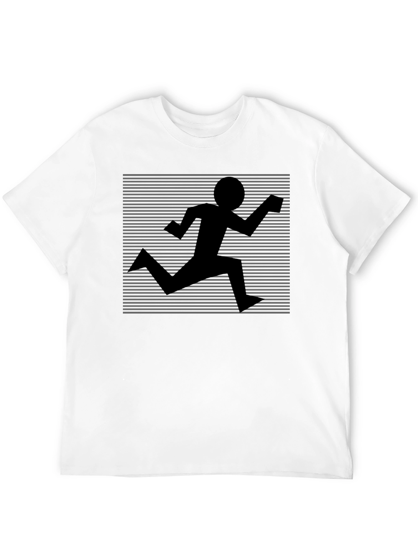 Retro Runner Graphic Tee - Black Crew Neck