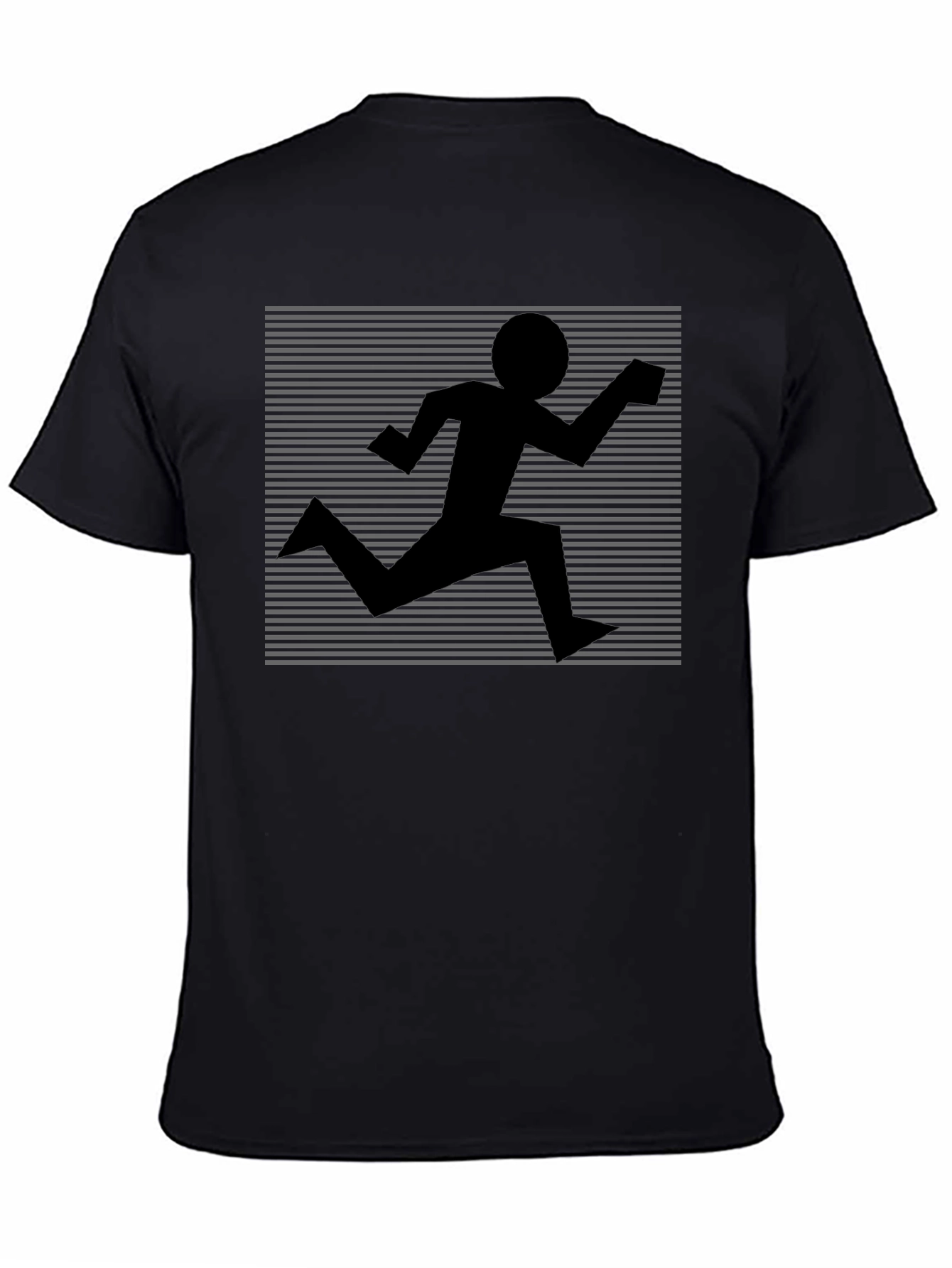 Retro Runner Graphic Tee - Black Crew Neck
