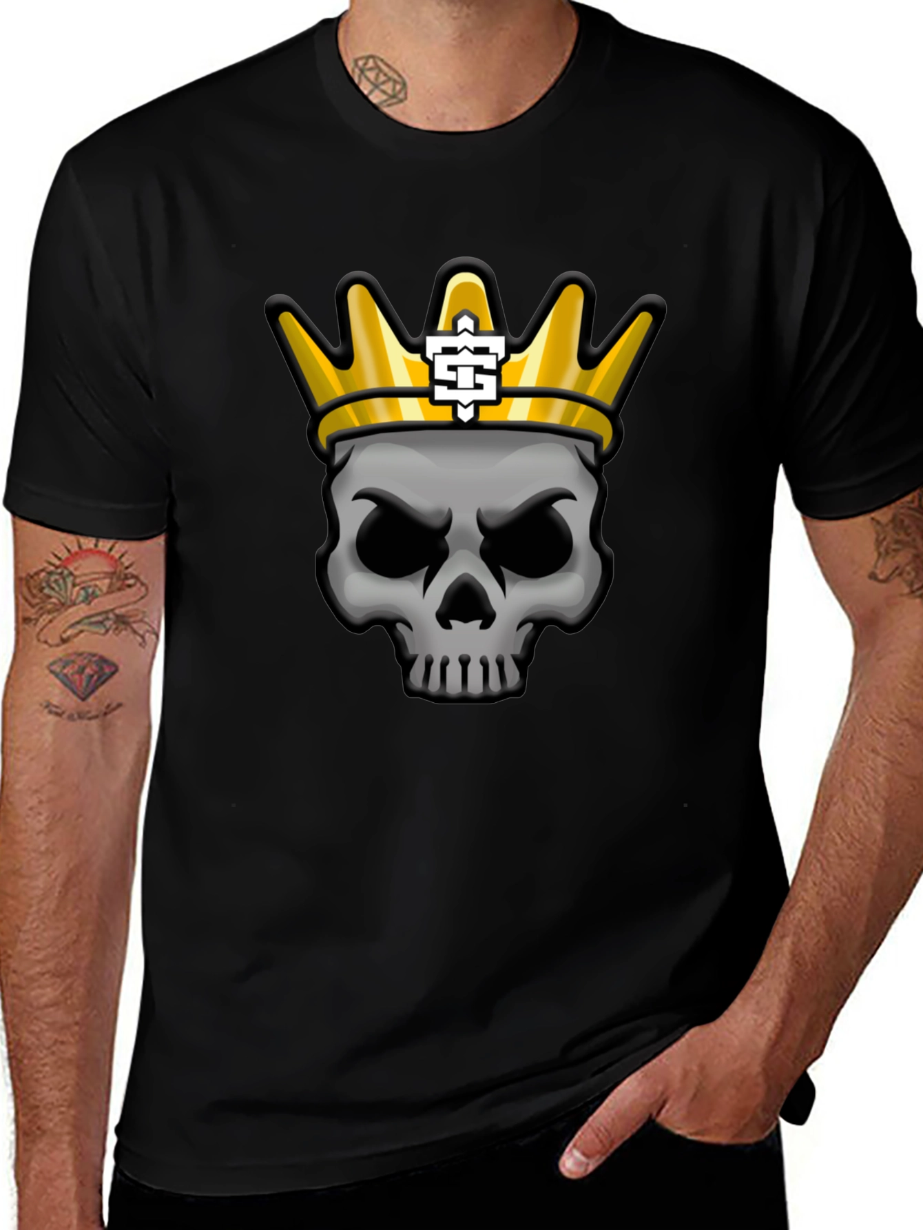 Skull King Graphic T-Shirt - Black