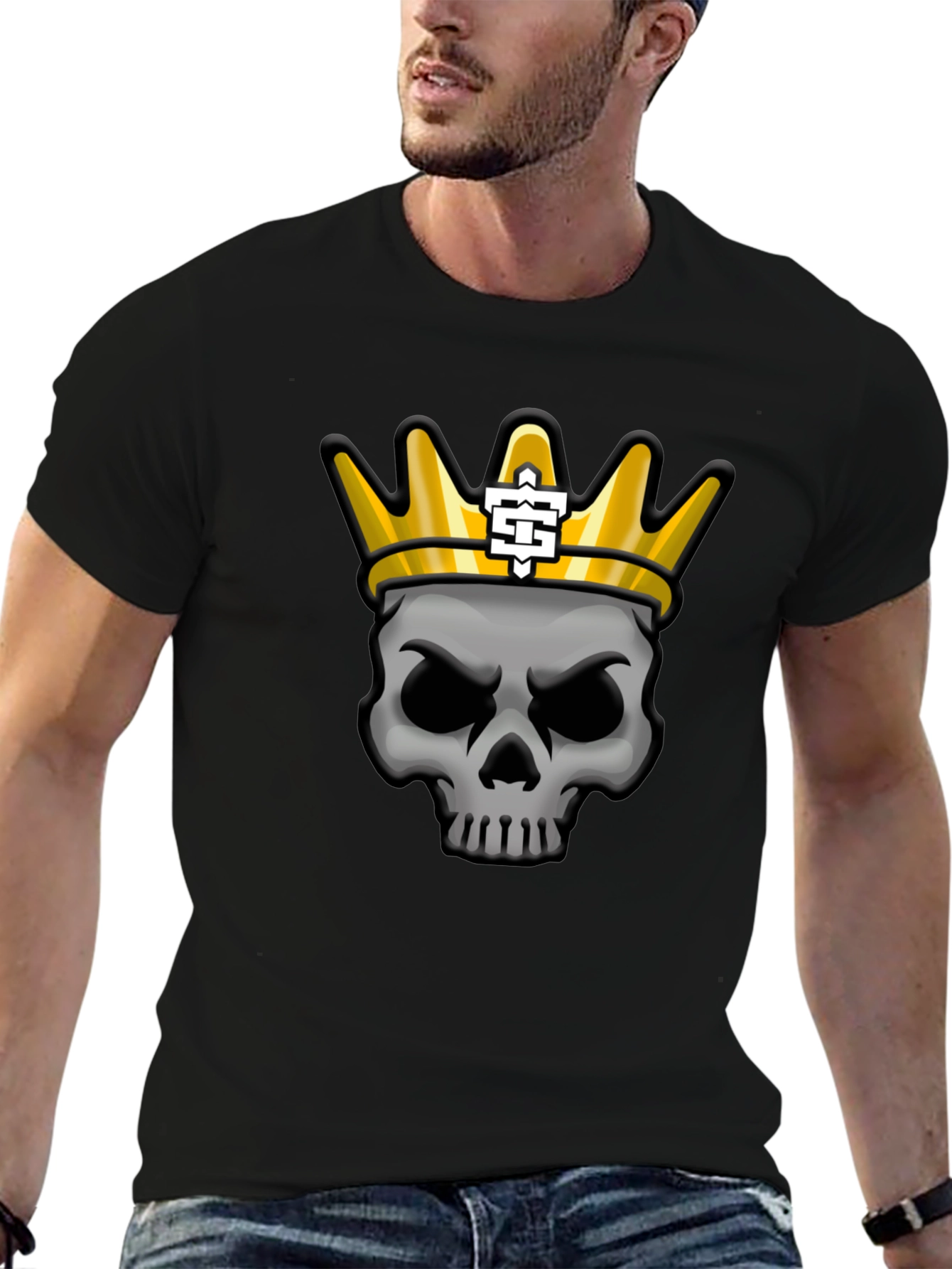 Skull King Graphic T-Shirt - Black