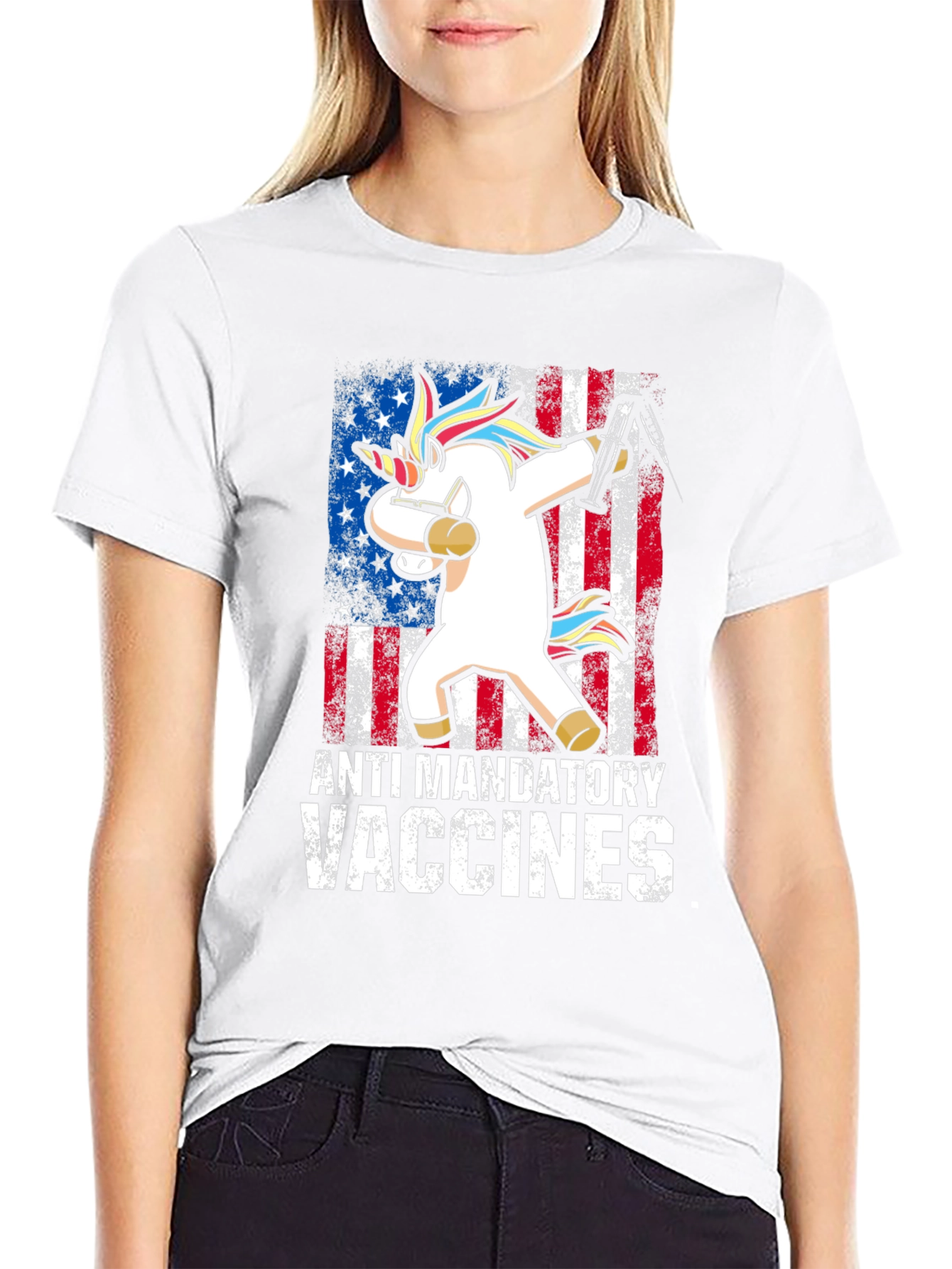 Anti Mandatory Vaccine Unicorn Tee