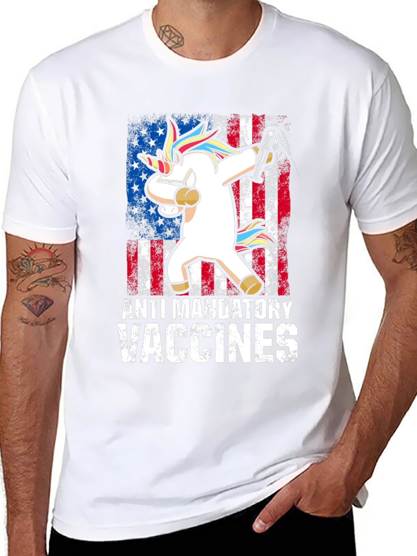 Anti Mandatory Vaccine Unicorn Tee