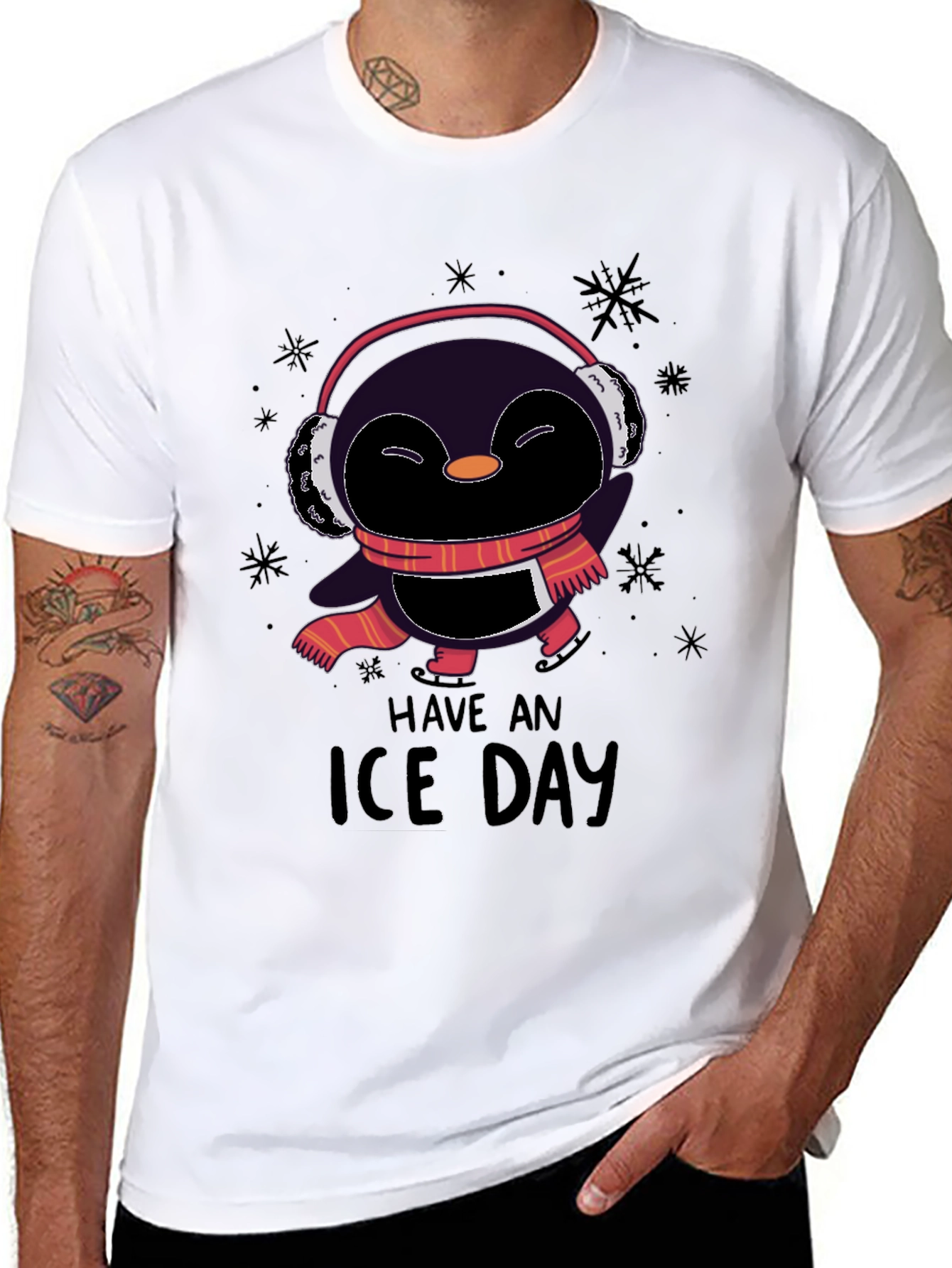 Have an Ice Day T-Shirt Penguin Winter Style