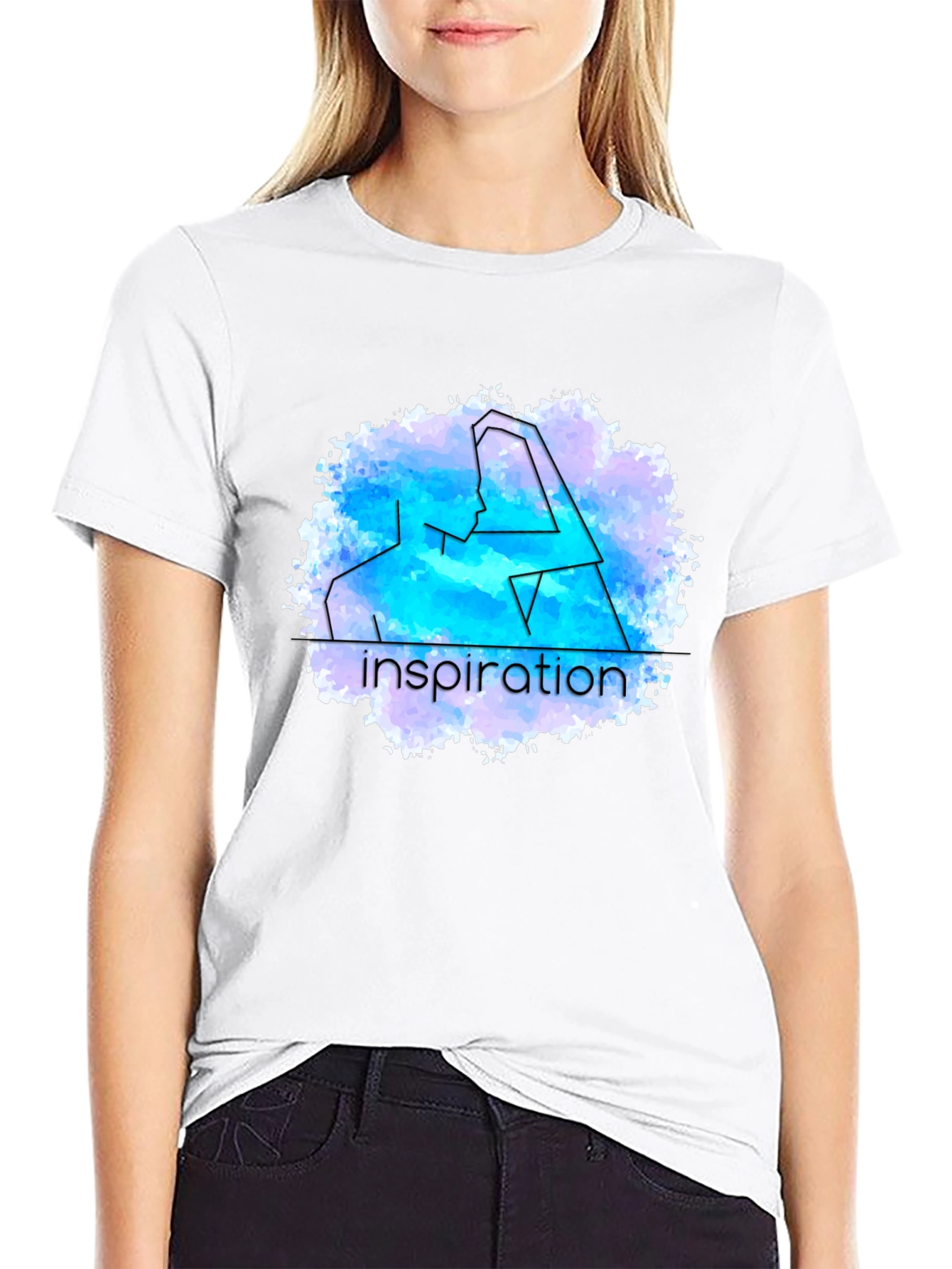 Inspiration Line Art T-Shirt - Modern Graphic Tee